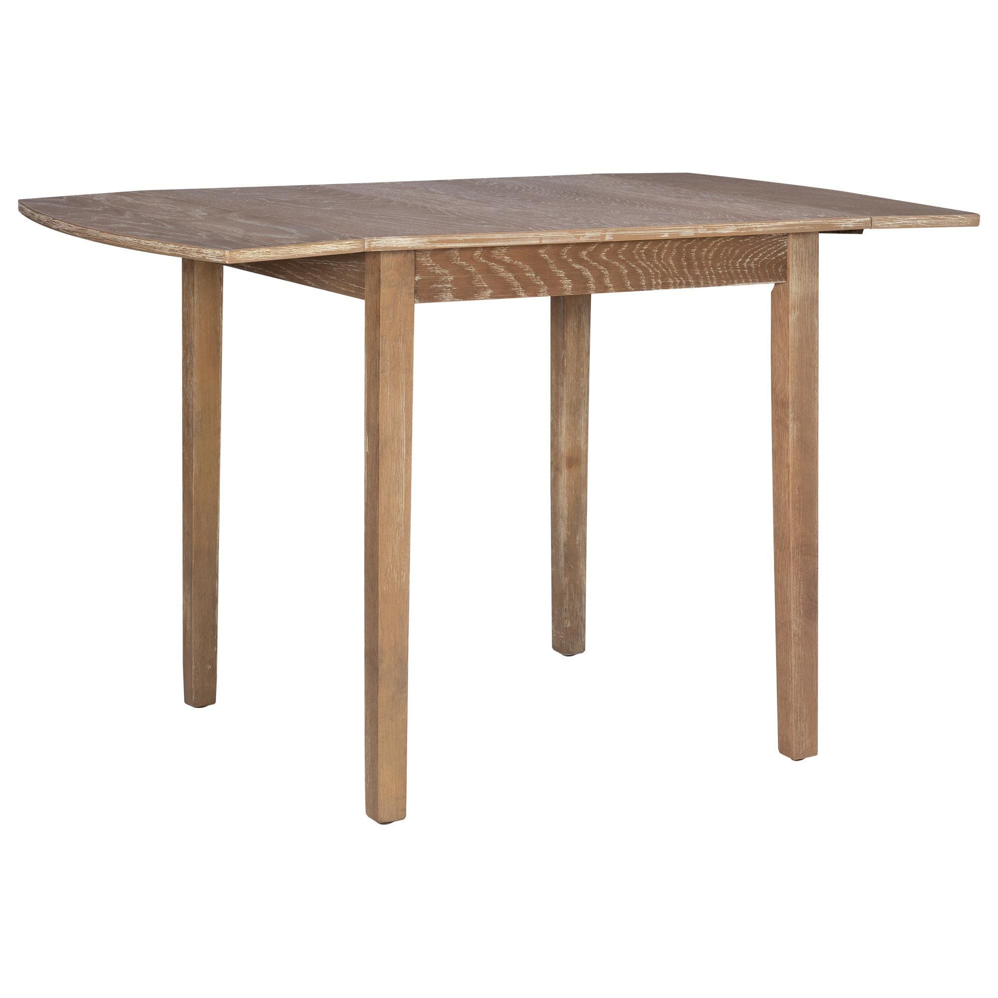 Linon Home Decor Torino Drop Leaf Dining Table in Grey Wash