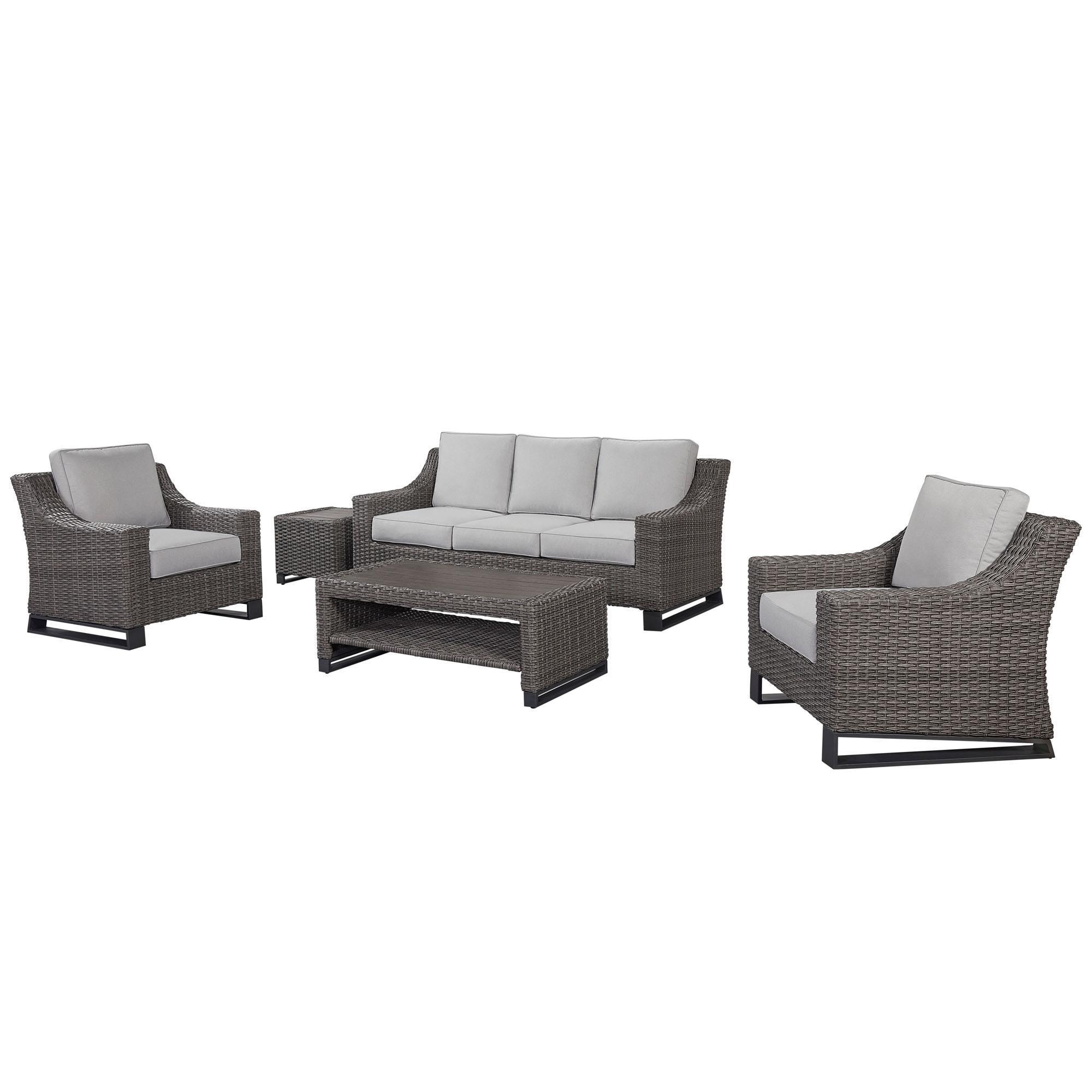 Slate and Company Addison 5-Piece Conversation Set in Textured
