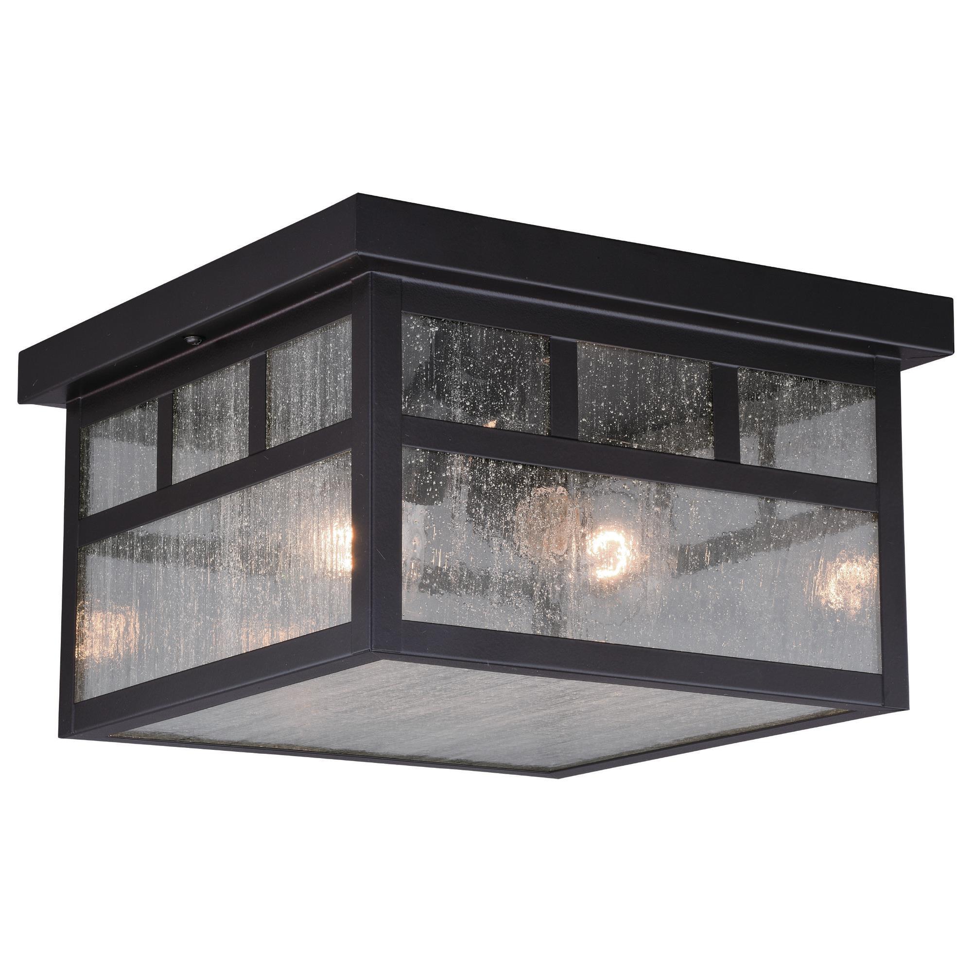ストーム　ライトニングフラッシュⅡ　15ポンド Vaxcel Mission 2-Light Outdoor Flush Mount with Clear Glass in Oil