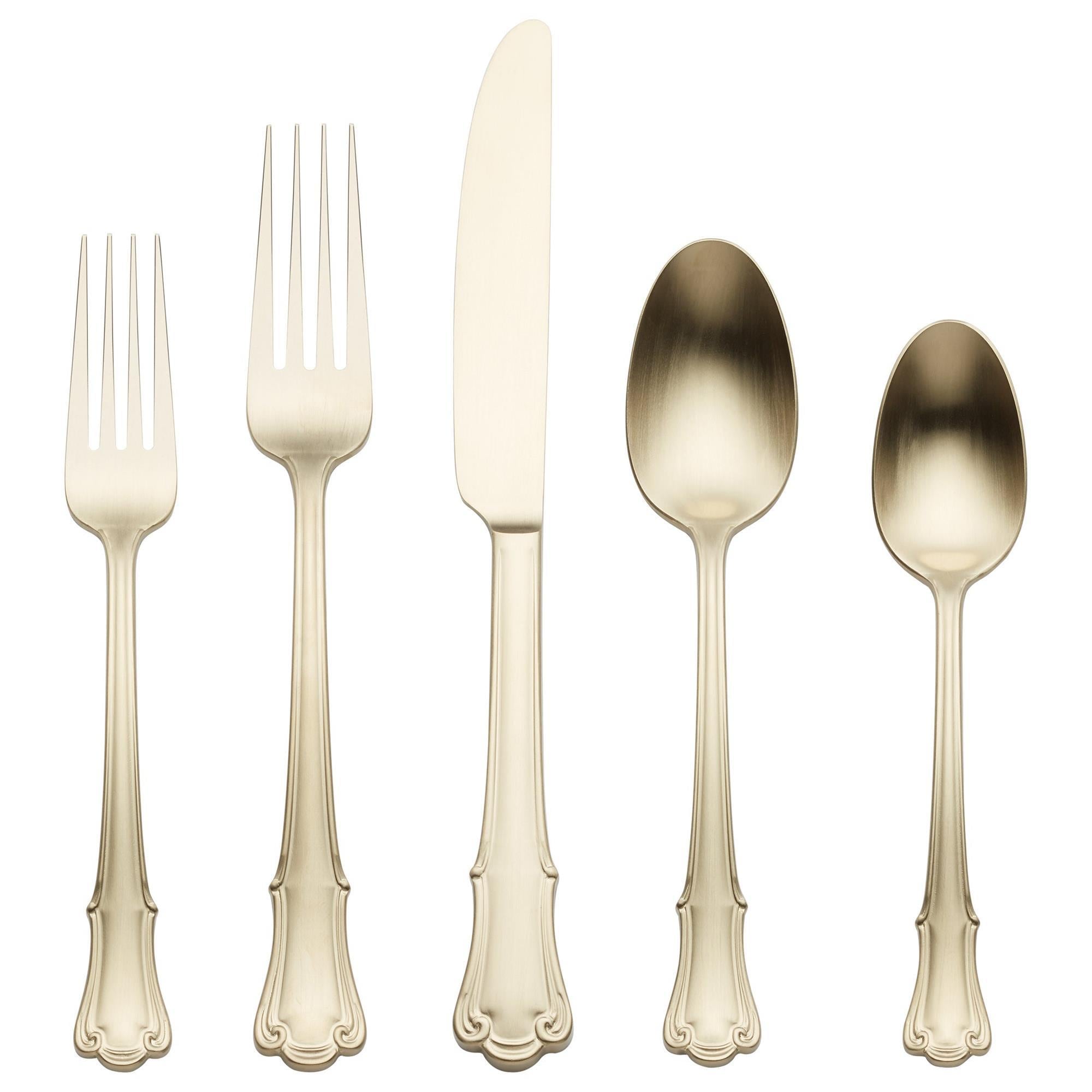 Oneida James Street 20-Piece Flatware Set in Champagne