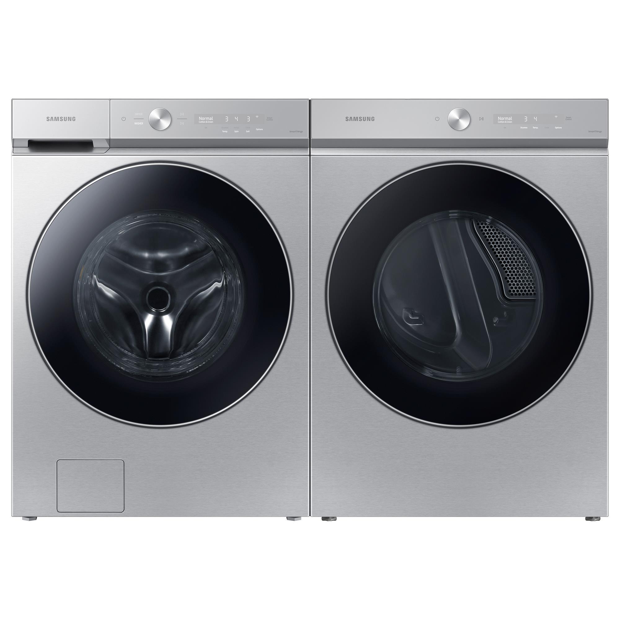 Samsung Bespoke 5.3 Cu. Ft. Front Load Washer and 7.6 Cu. Ft. Electric