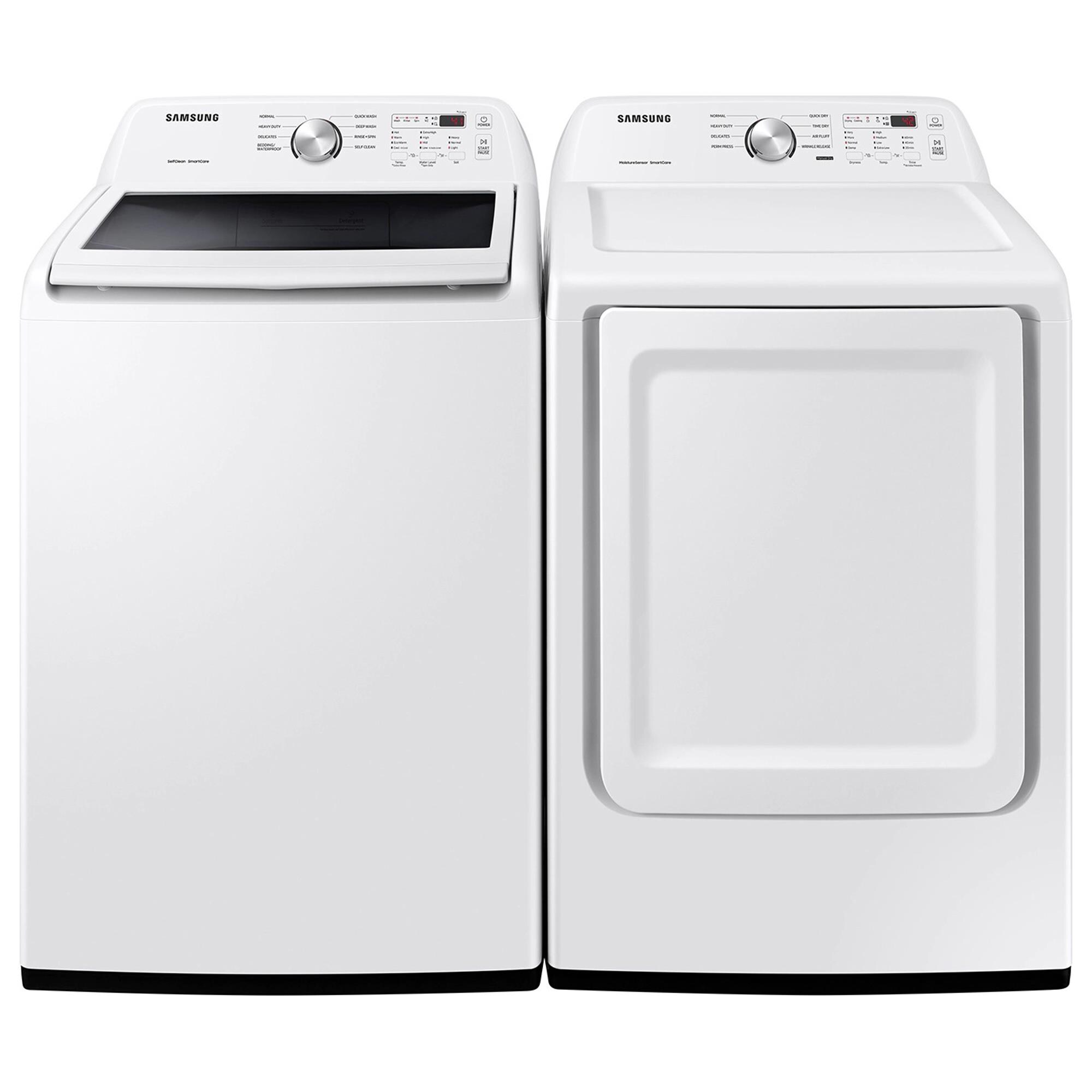 Samsung 4.4 Cu. Ft. Top Load Washer and 7.2 Cu. Ft. Gas Dryer Laundry