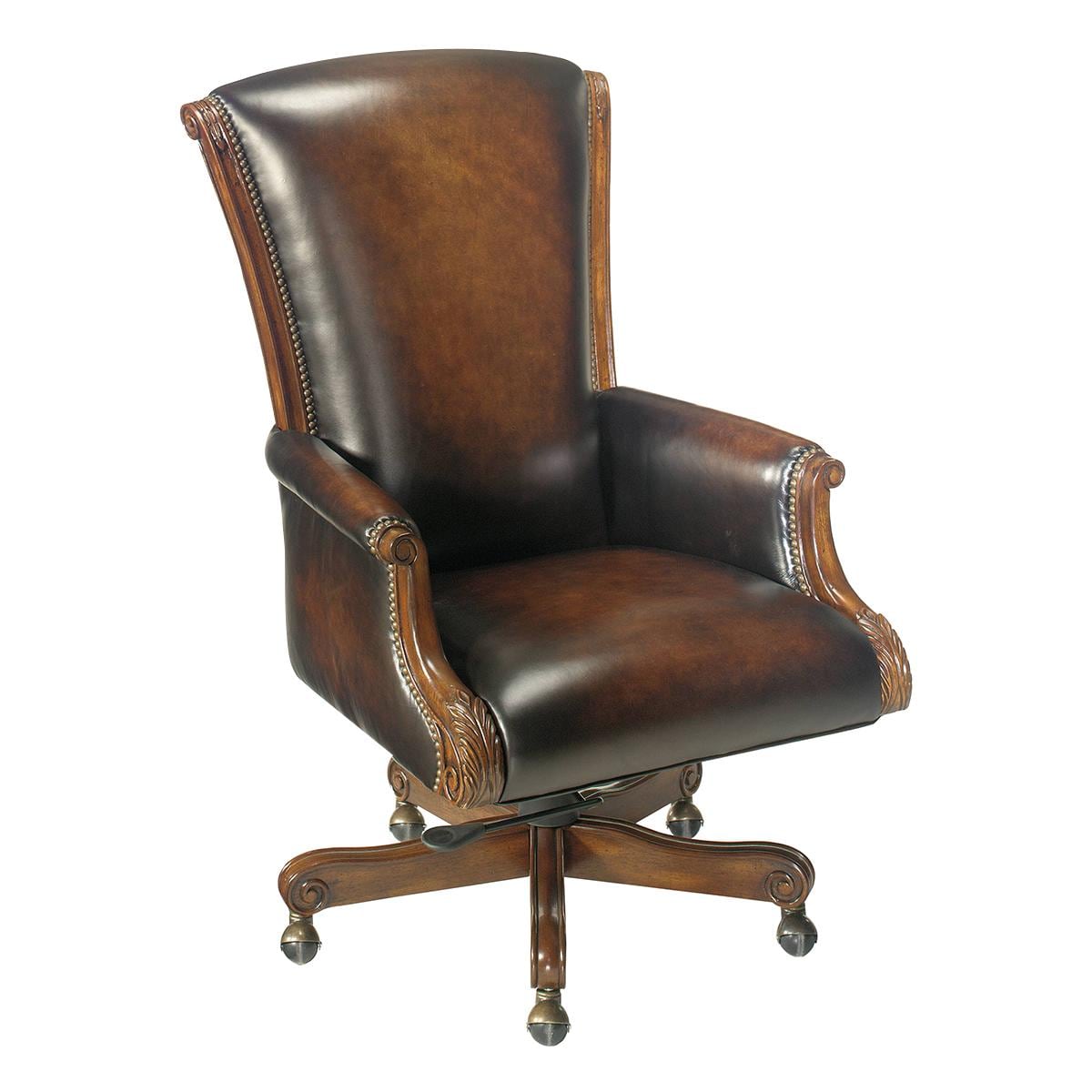 Hooker Furniture Executive Swivel Tilt Chair in James River Edgewood