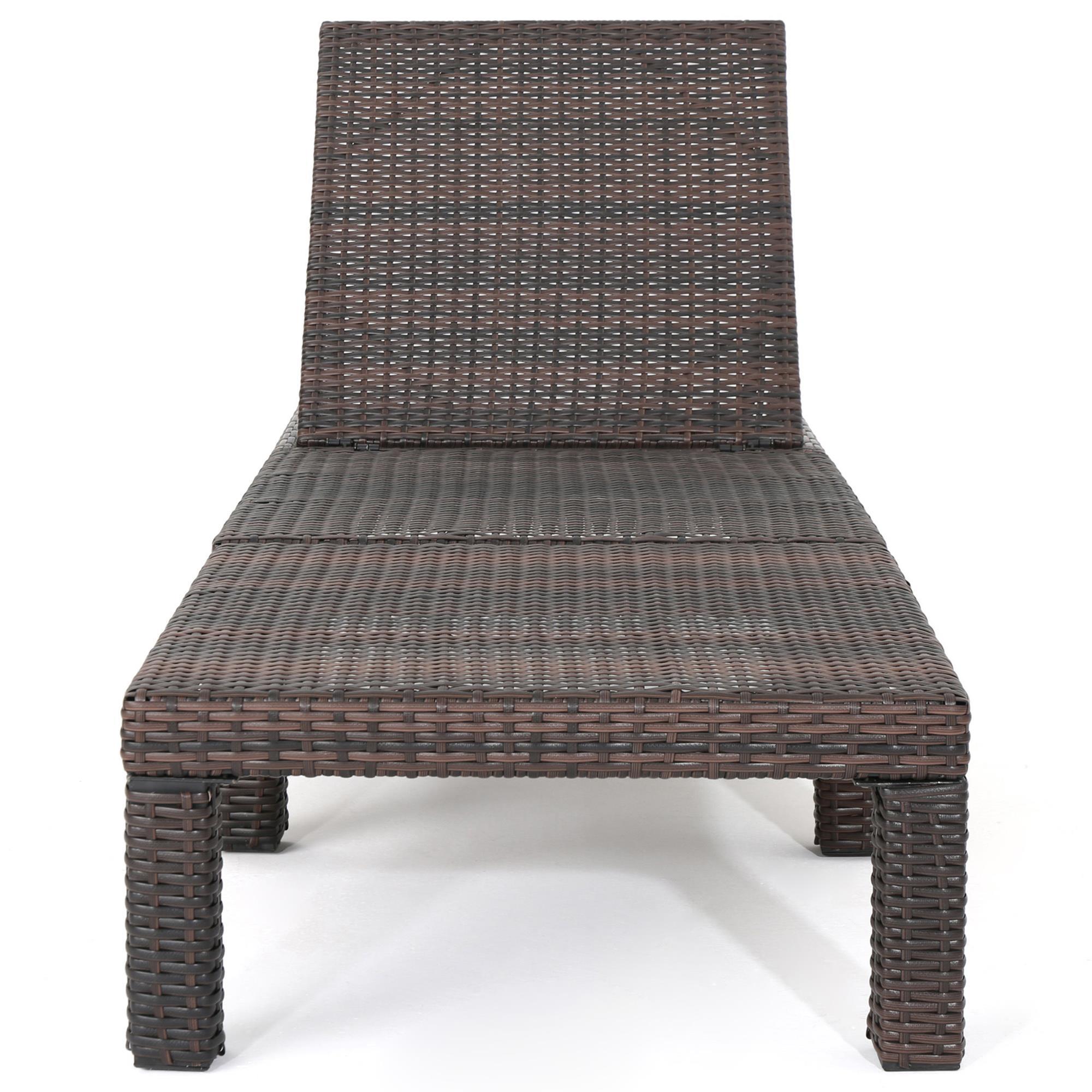 Noble House Jamaica Patio Chaise Lounge in MultiBrown NFM