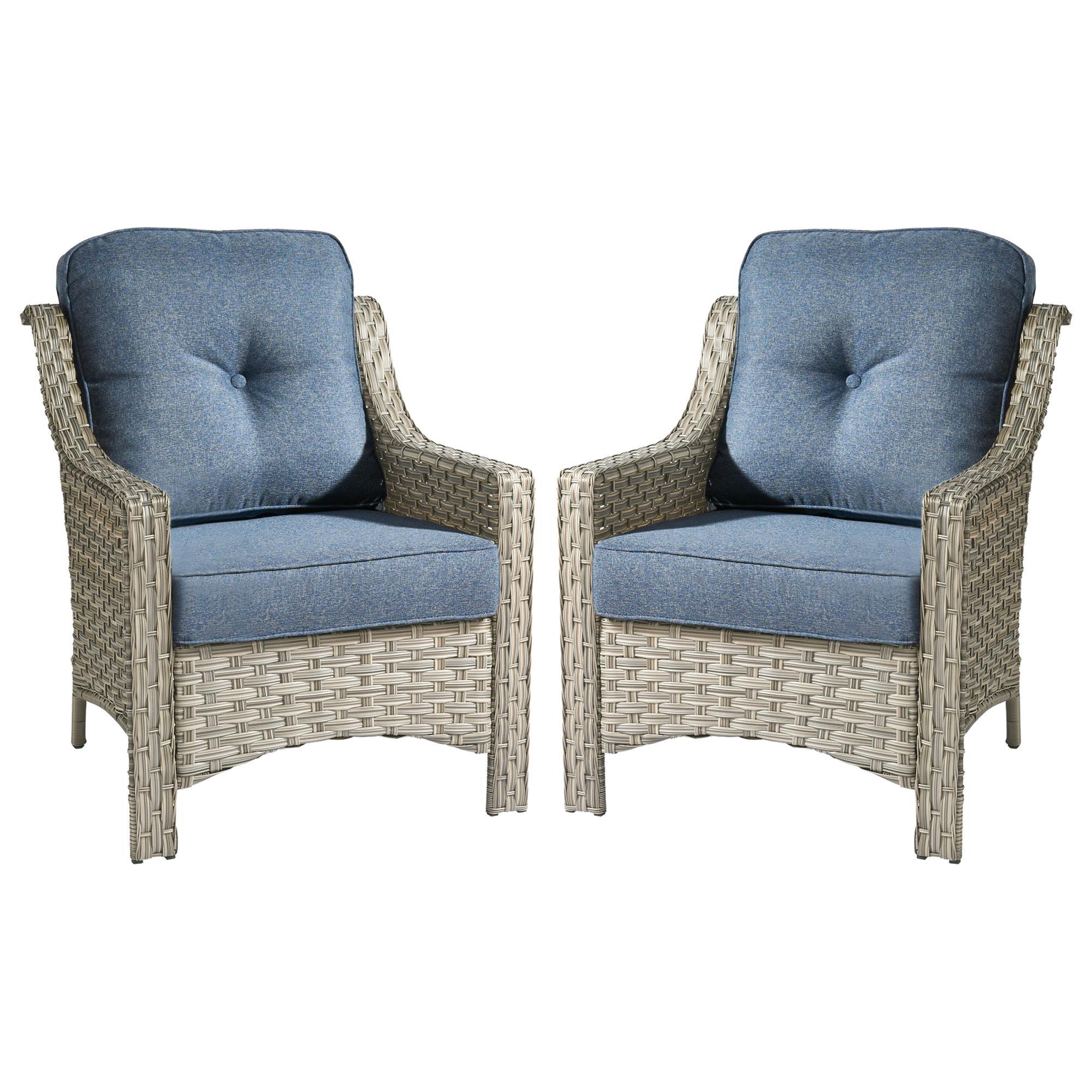 HOMLUX Outdoor Arm Chair in Coarse Textured Orange (Set of 2)
