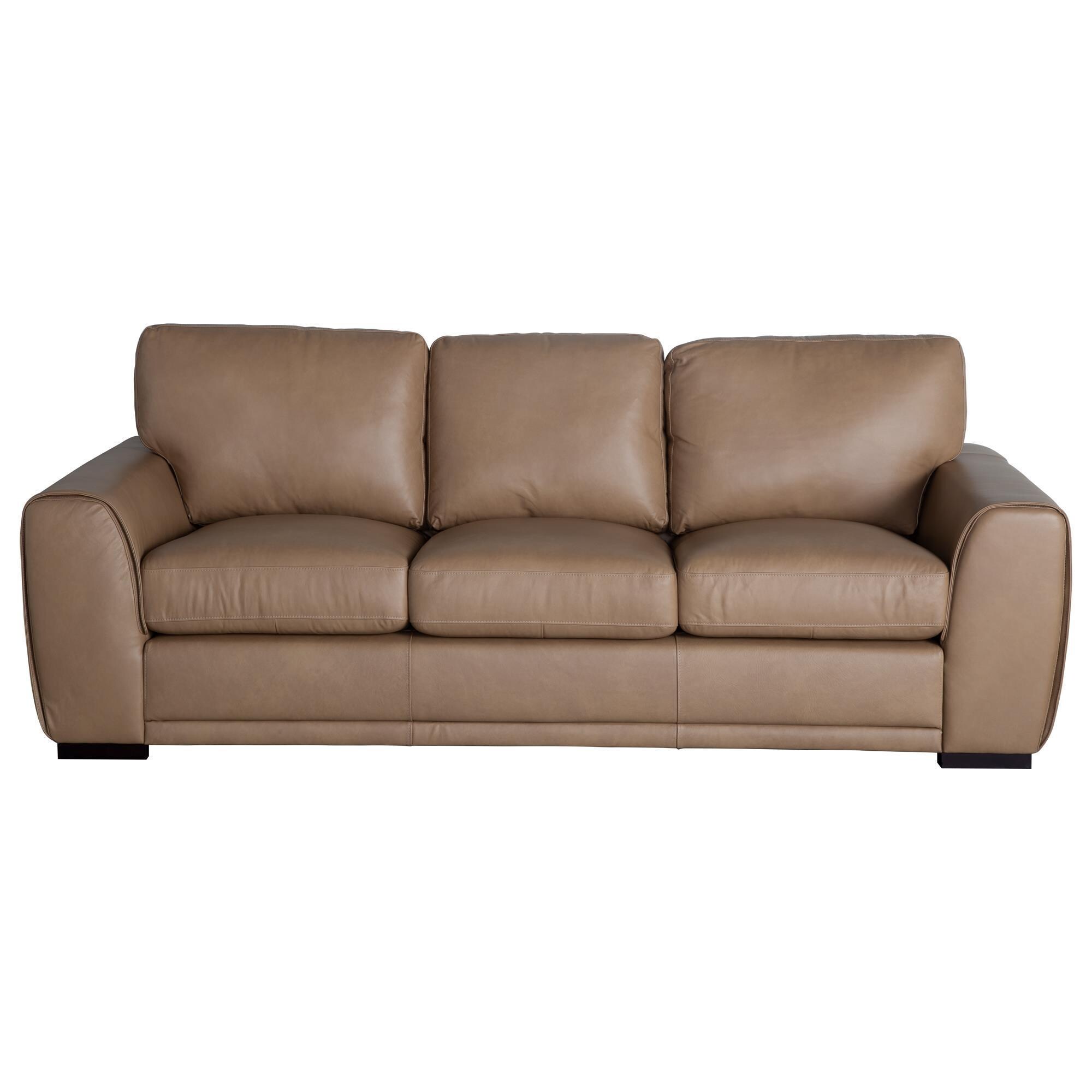 Bassett Clemmons Leather Sofa in Whiskey NFM