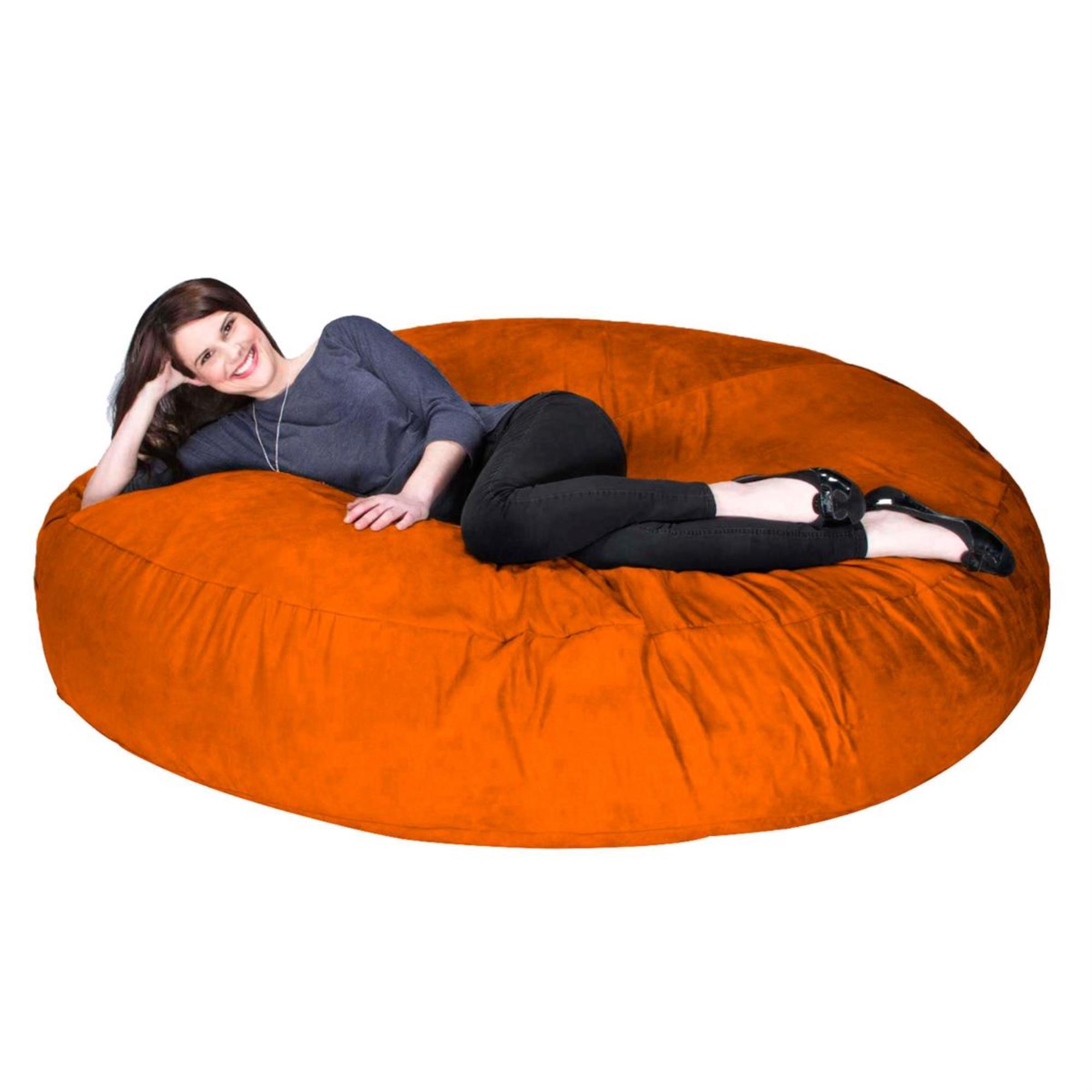 Jaxx 6' Cocoon Large Bean Bag Chair in Mandarin