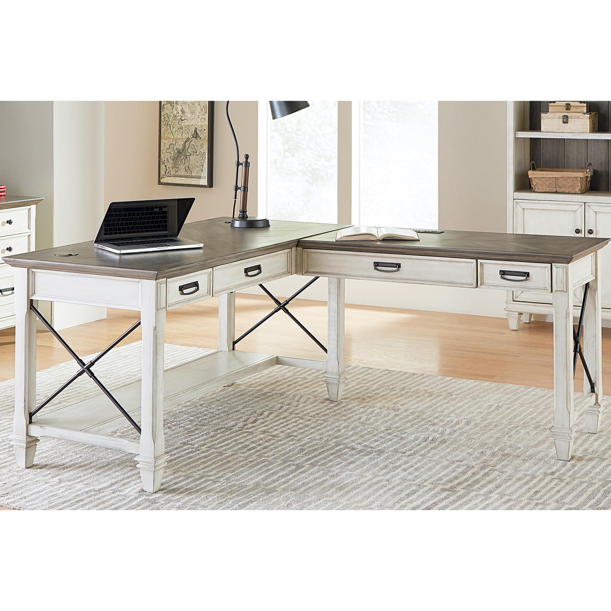 Wycliff Bay Hartford Desk with Return in Eggshell NFM