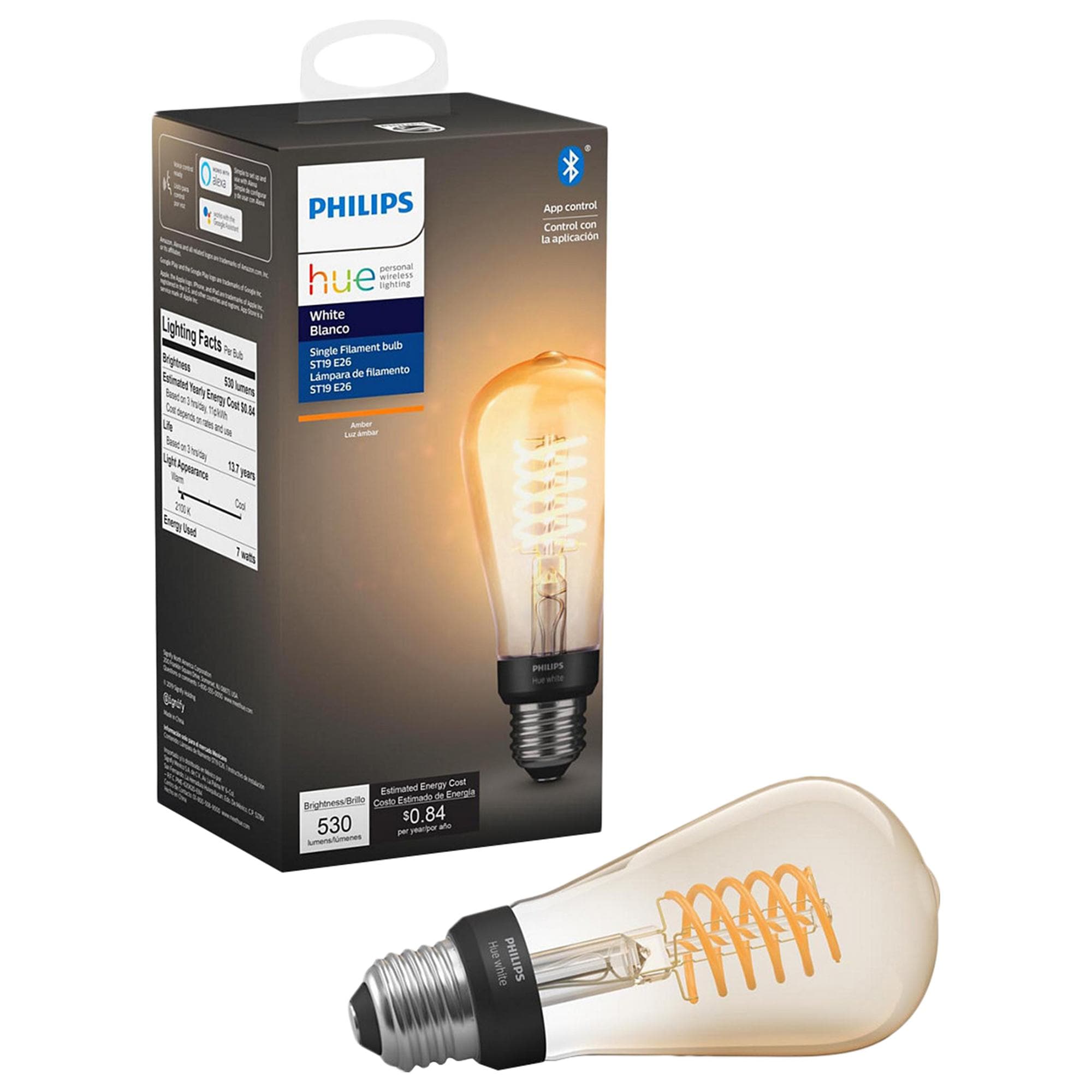 Philips Filament St19 Led Smart Bulb In White Nebraska Furniture Mart
