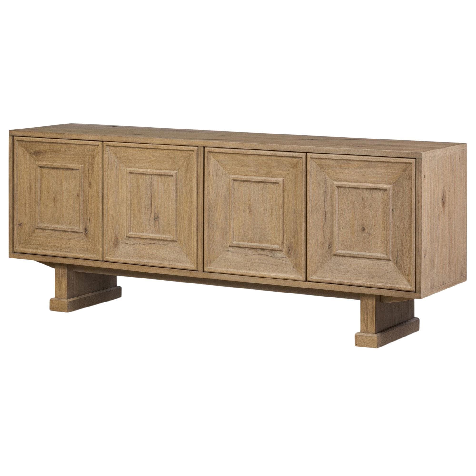 Four Hands Haiden Adela 4-Door Sideboard in Drifted Oak Veneer