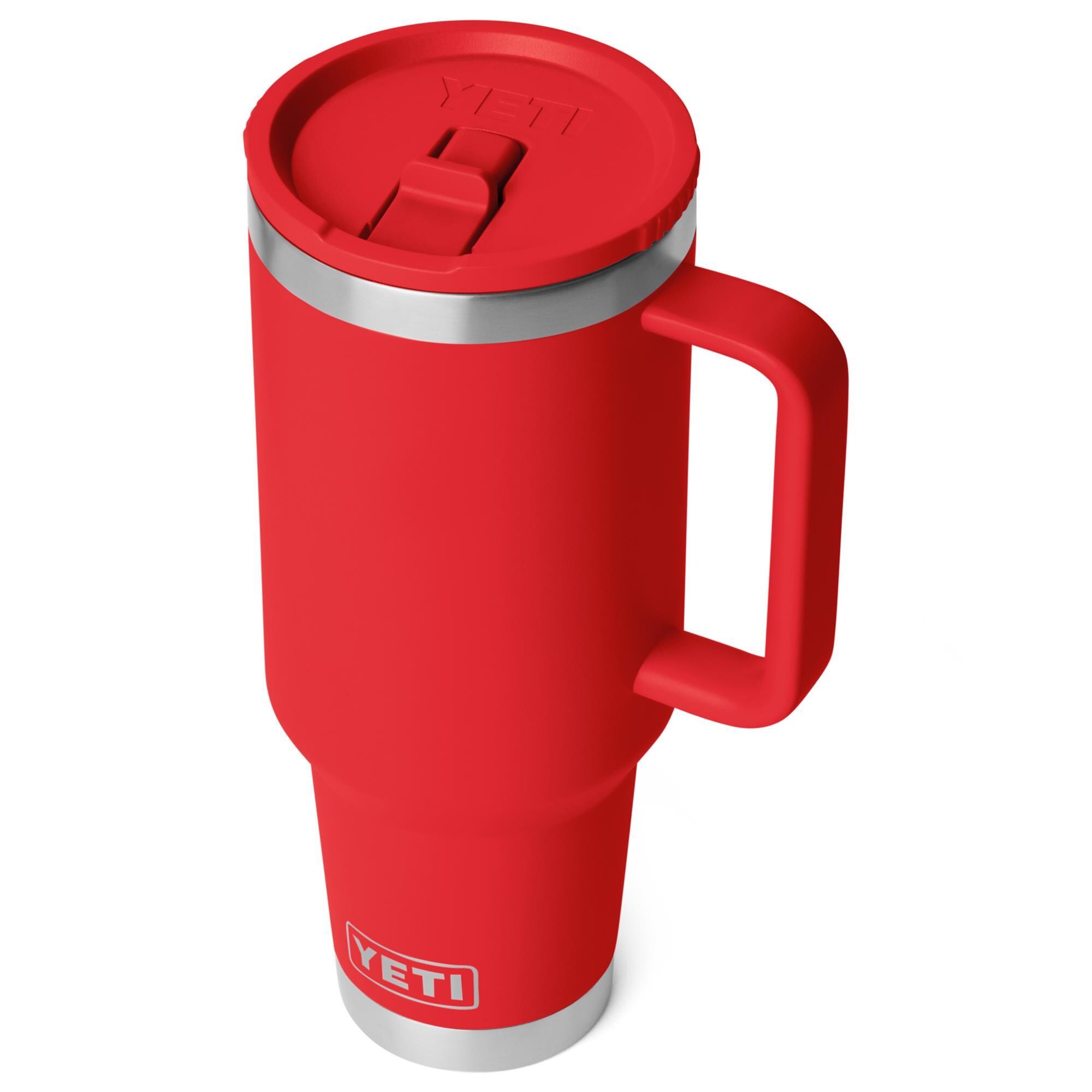 YETI Rambler 40 oz Travel Mug with Flip Straw Lid in Tropic Pink