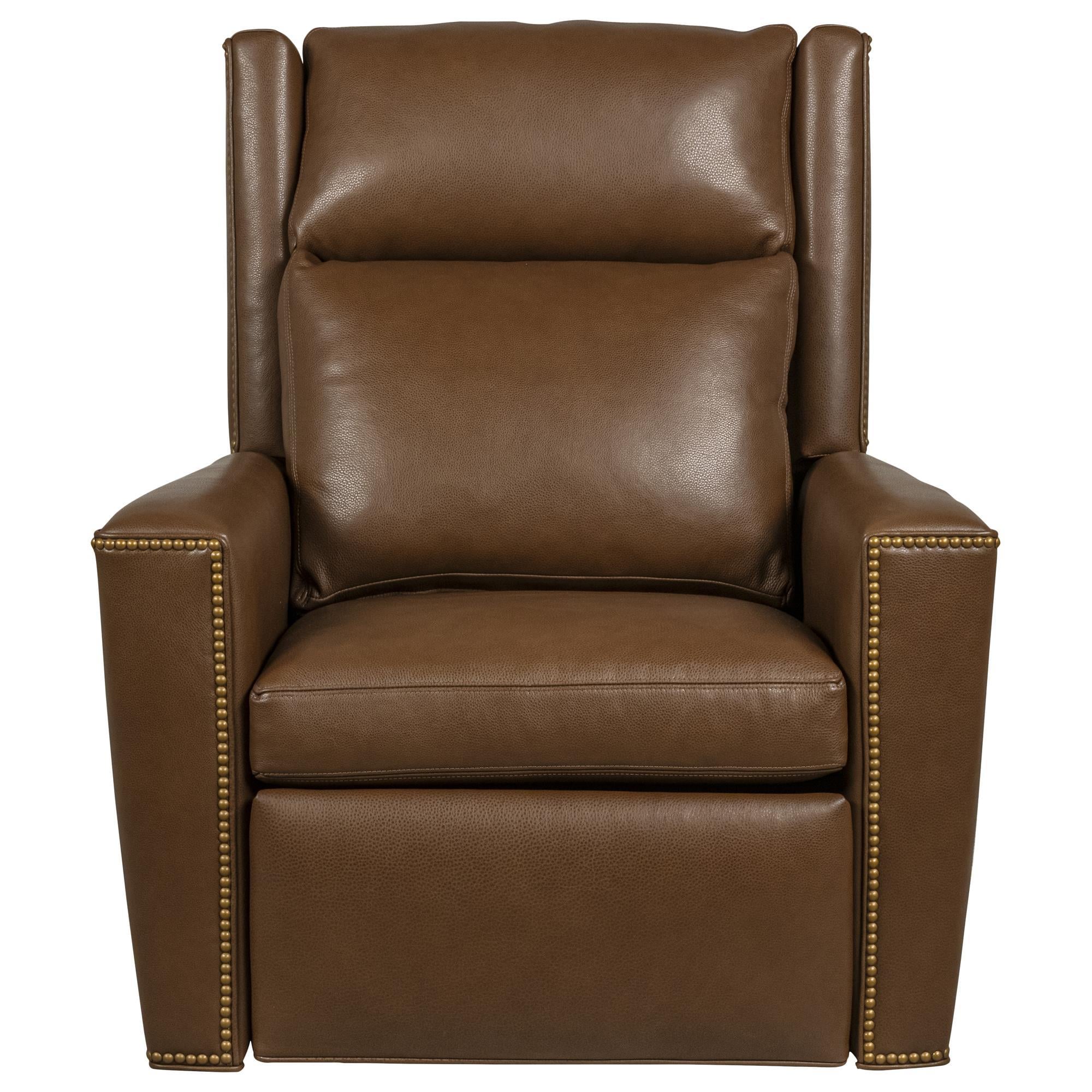 Hancock and Moore Brantley Manual Swivel Recliner in Fenway Whiskey
