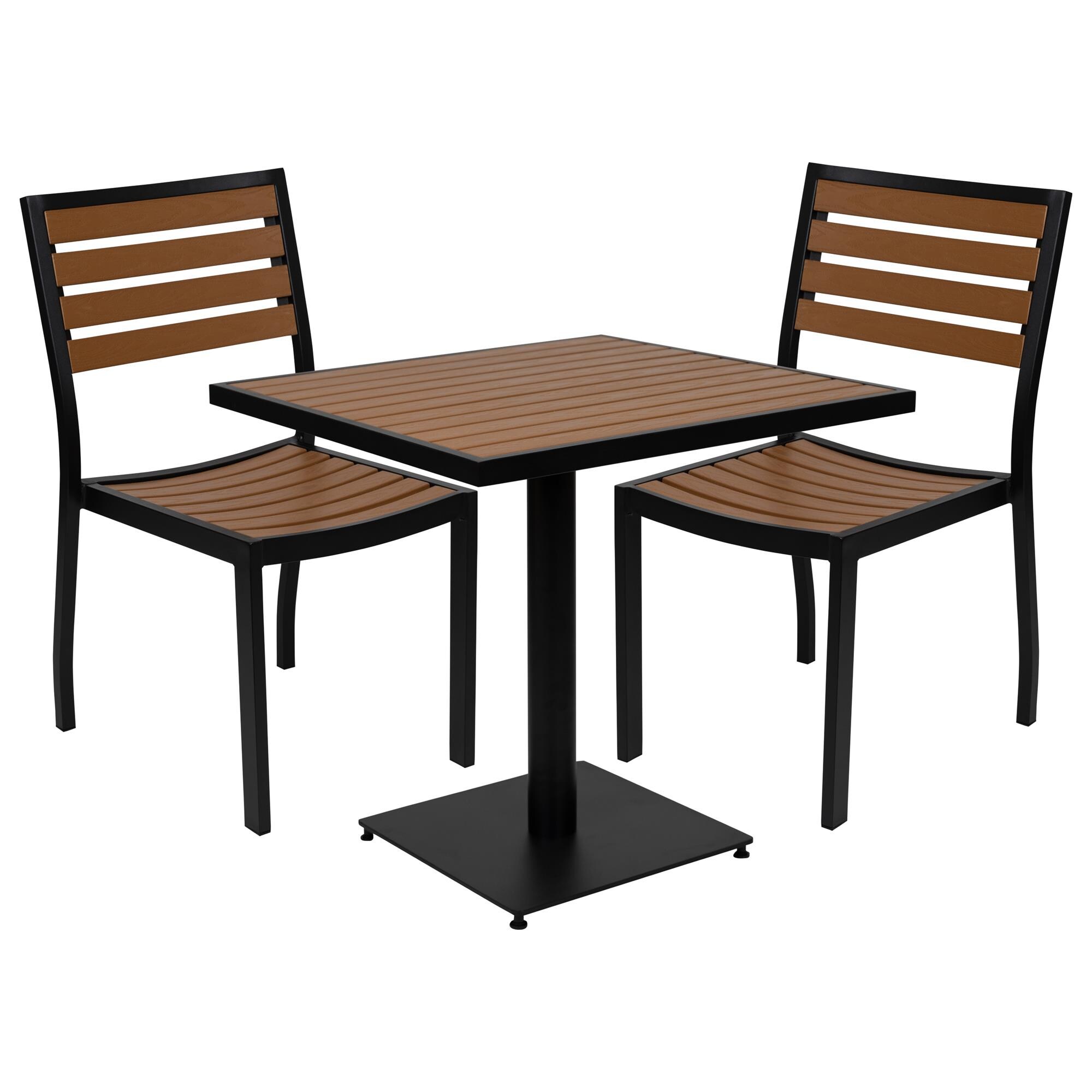 Flash Furniture 3Piece Patio Bistro Set in Brown NFM
