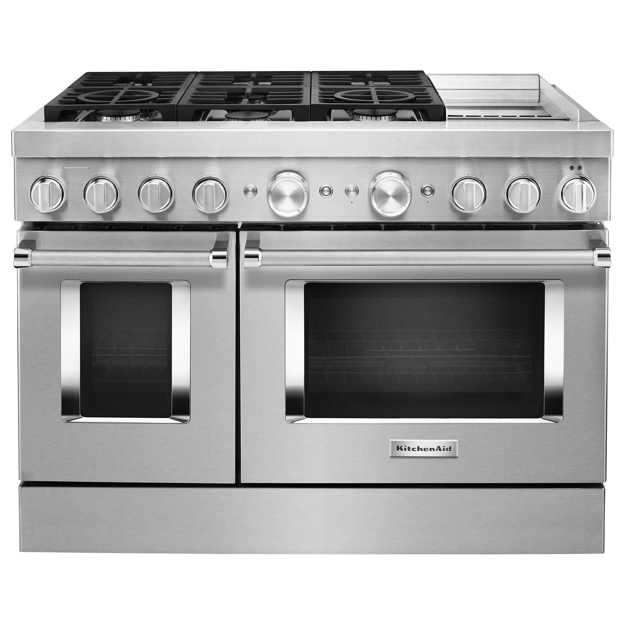 KitchenAid 48" Professional Double Oven Dual Fuel Range in Stainless