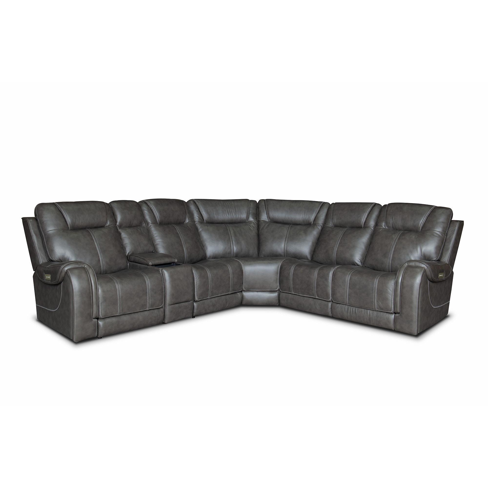 MotoMotion Zion 6-Piece Power Reclining Curved Sectional with