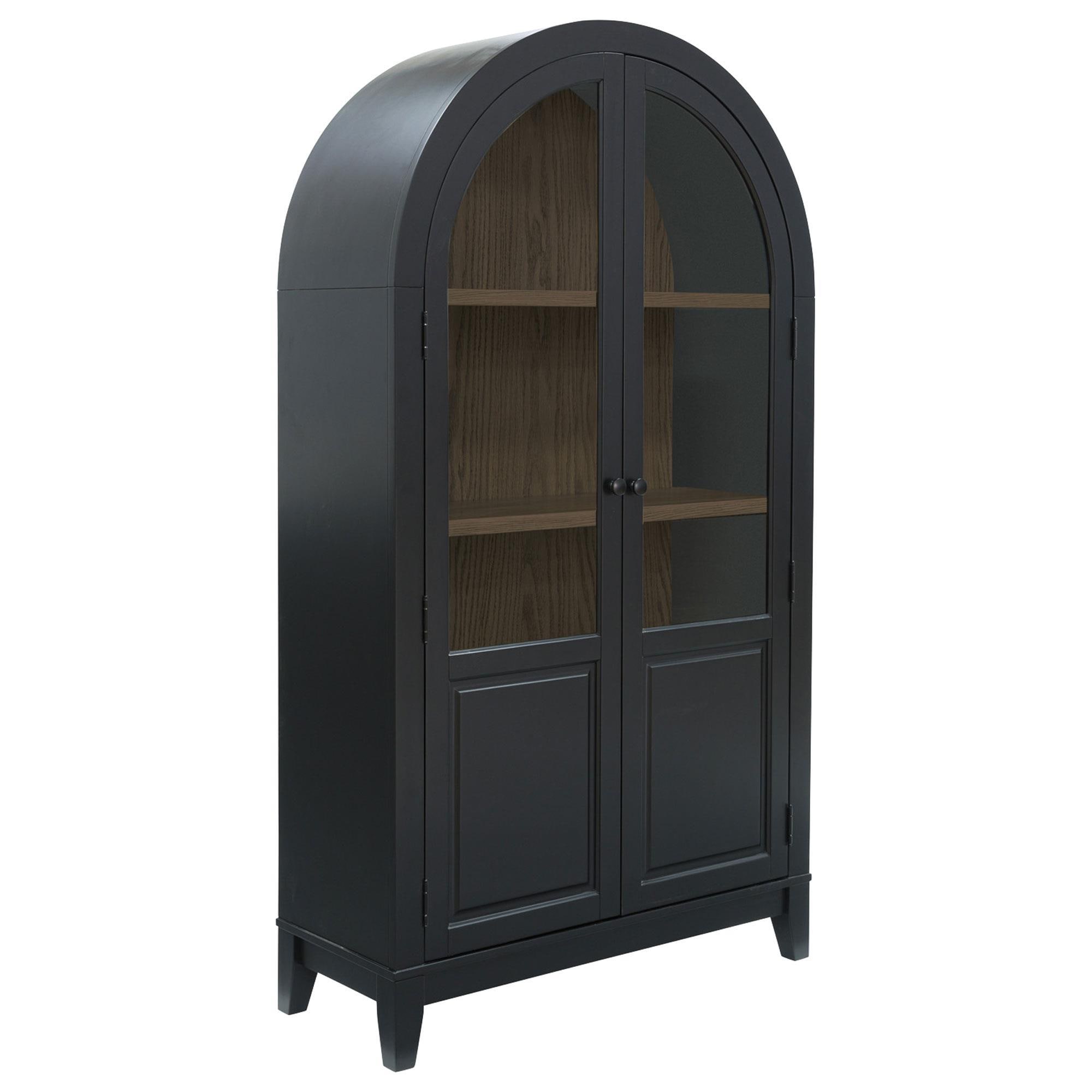 Ashley Dagandale Accent Cabinet in Black and Natural Brown