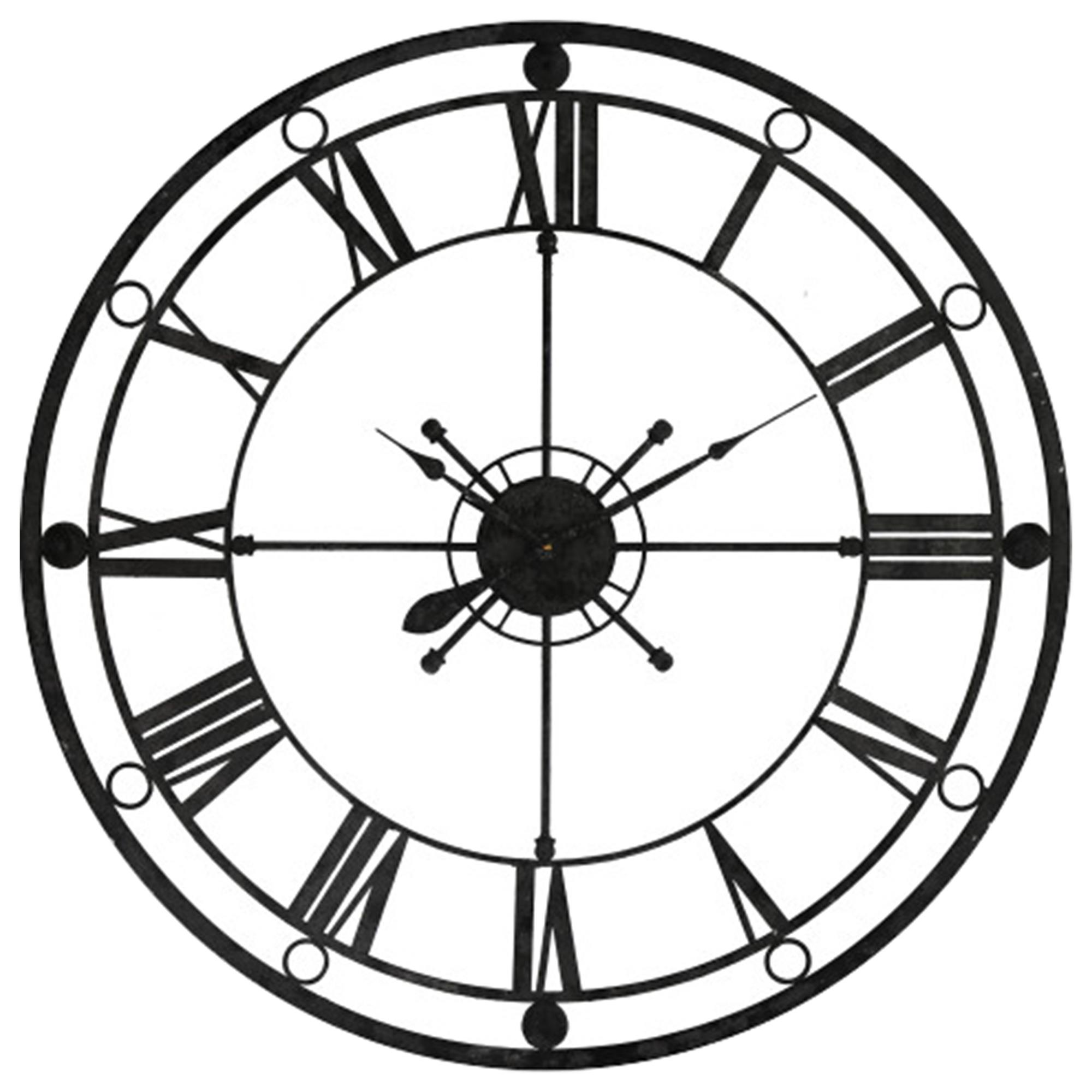 Yosemite Home Decor Tower Wall Clock in Rustic Black Nebraska