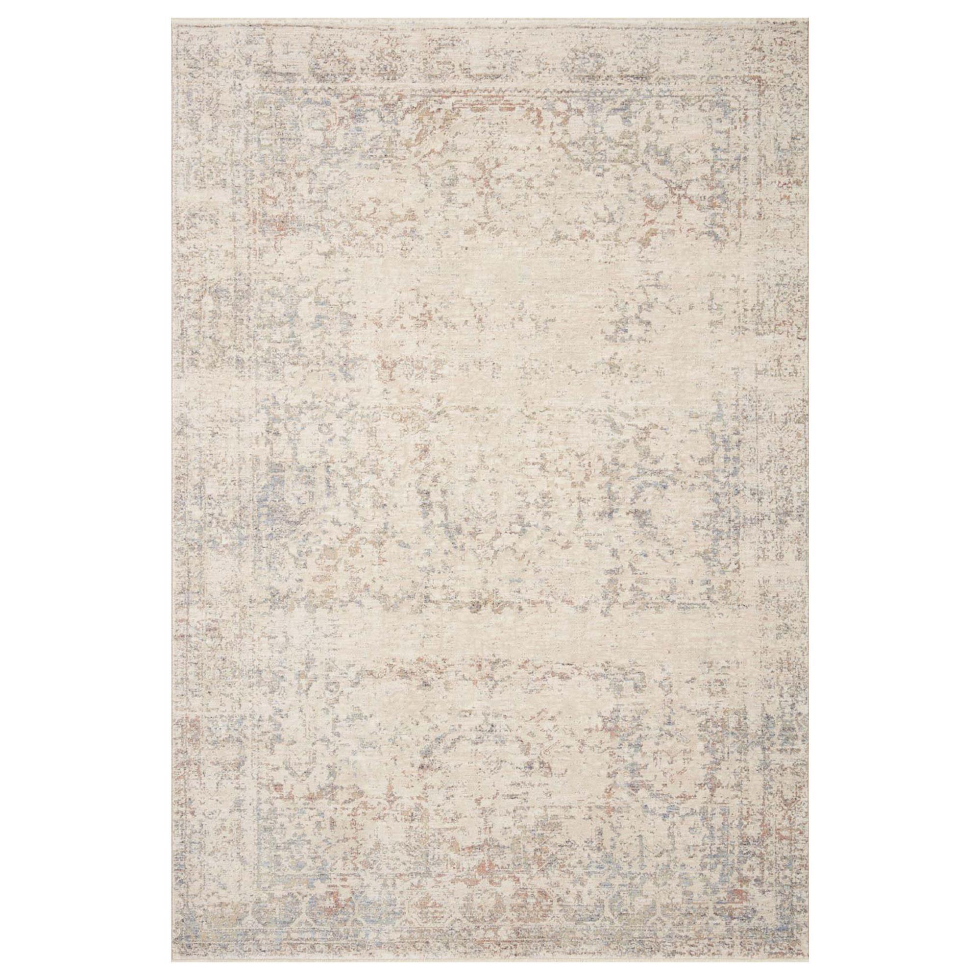 Magnolia Home Carlisle 5'3" Round Ivory and Multicolor Area Rug NFM