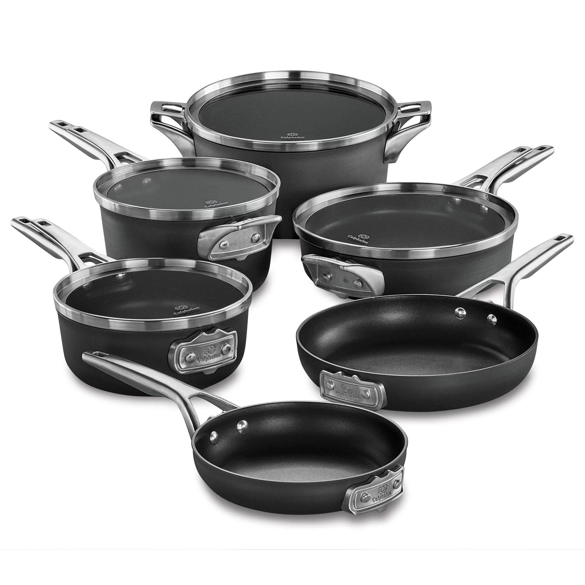 Calphalon Premier Space-Saving 10pc Hard-Anodized Nonstick