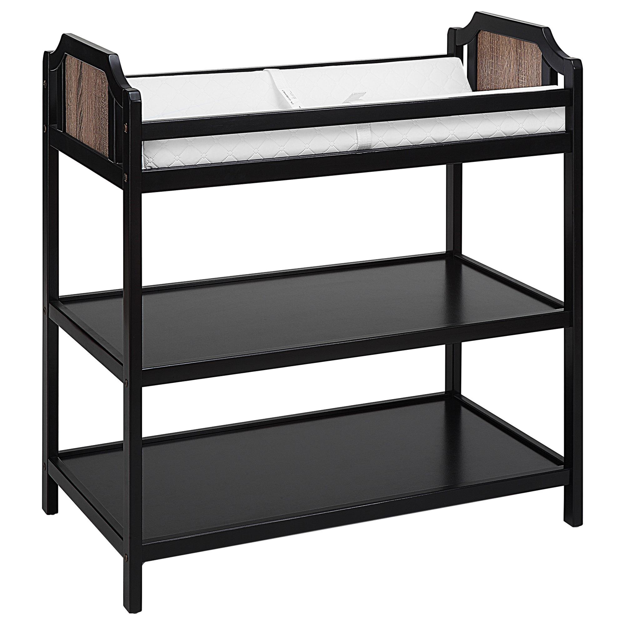 Suite Bebe Brees Changing Table in Black and Vintage Walnut NFM