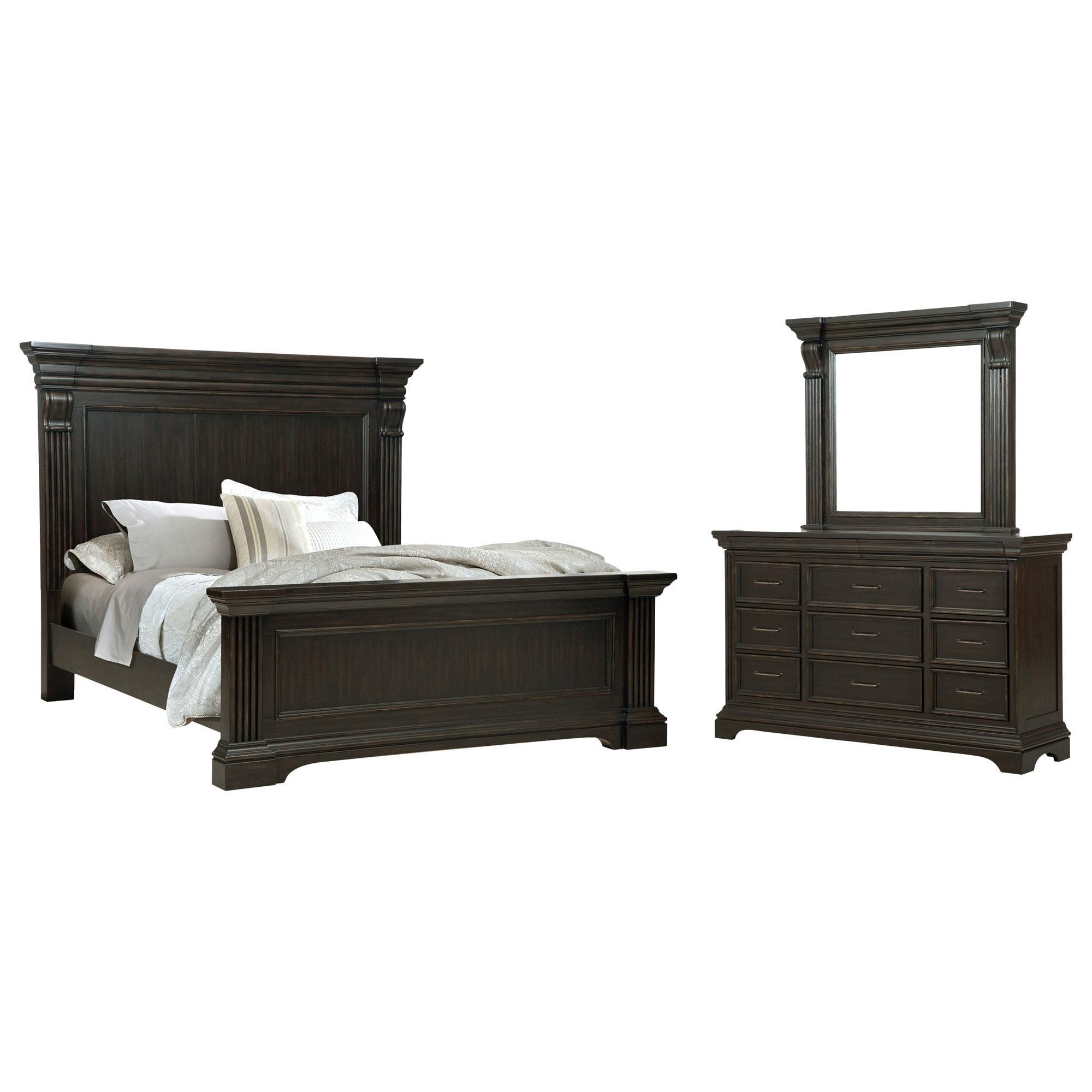 Chapel Hill Caldwell 3 Piece Queen Bedroom Set in Deep Brown NFM