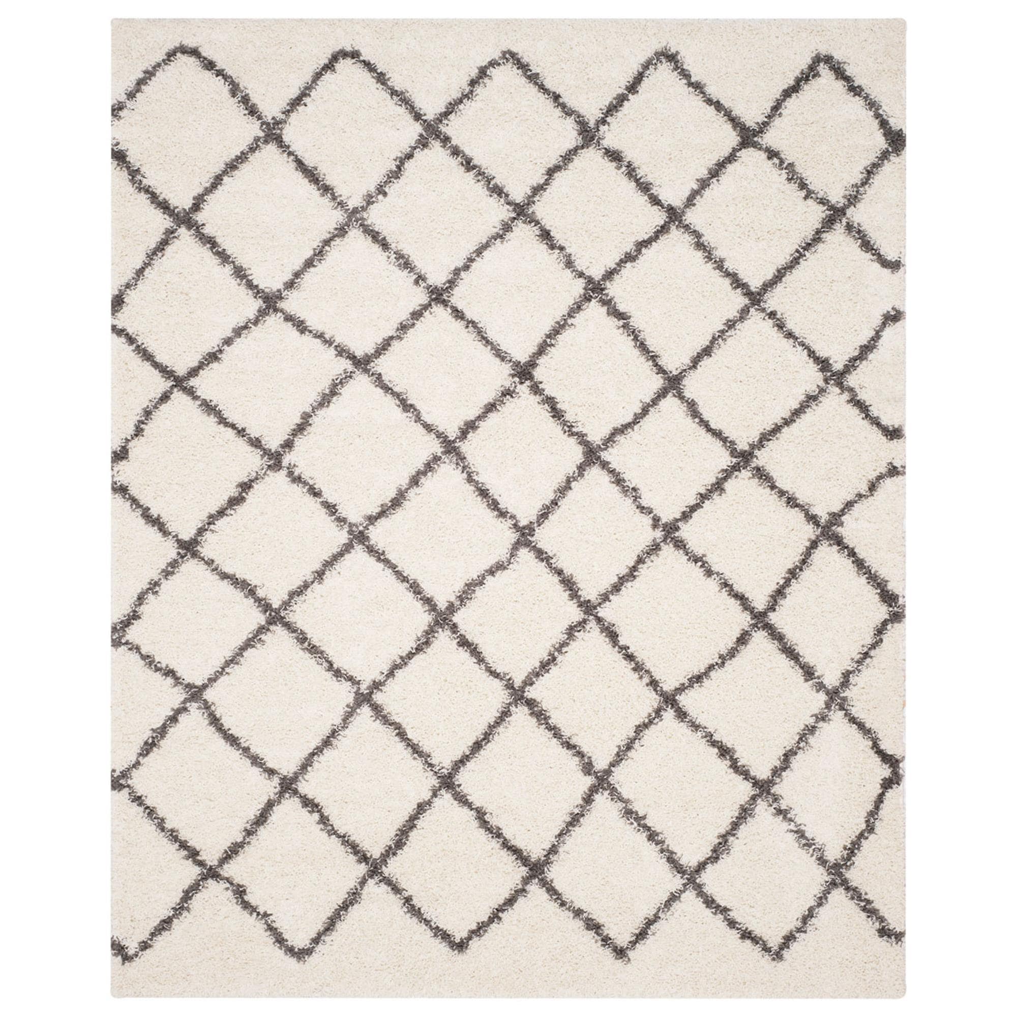 Safavieh Dallas Shag 8' x 10' Ivory and Dark Grey Area Rug NFM