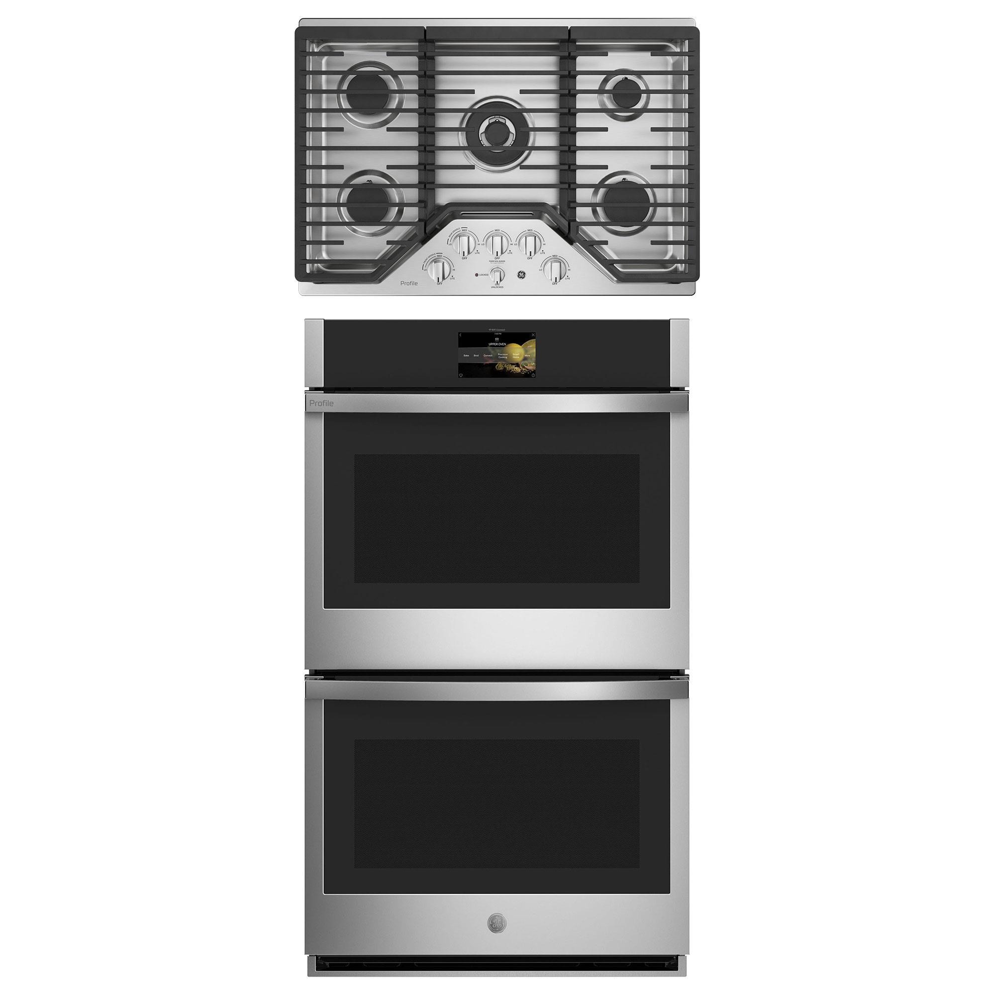 GE Profile 2Piece Kitchen Package with 30" BuiltIn Double Wall Oven