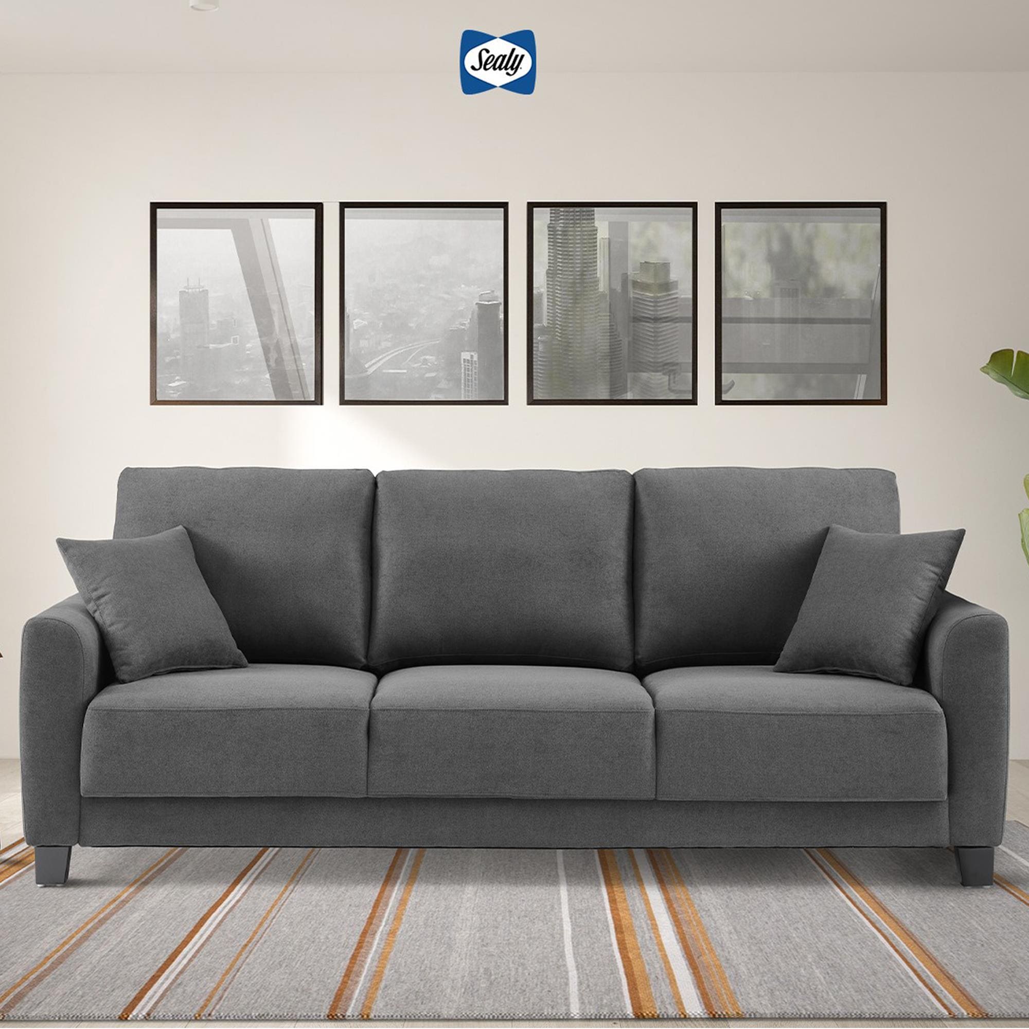 Sealy Sofa Convertibles Klein Queen Sleeper Sofa in Peyton Smokey Blue NFM