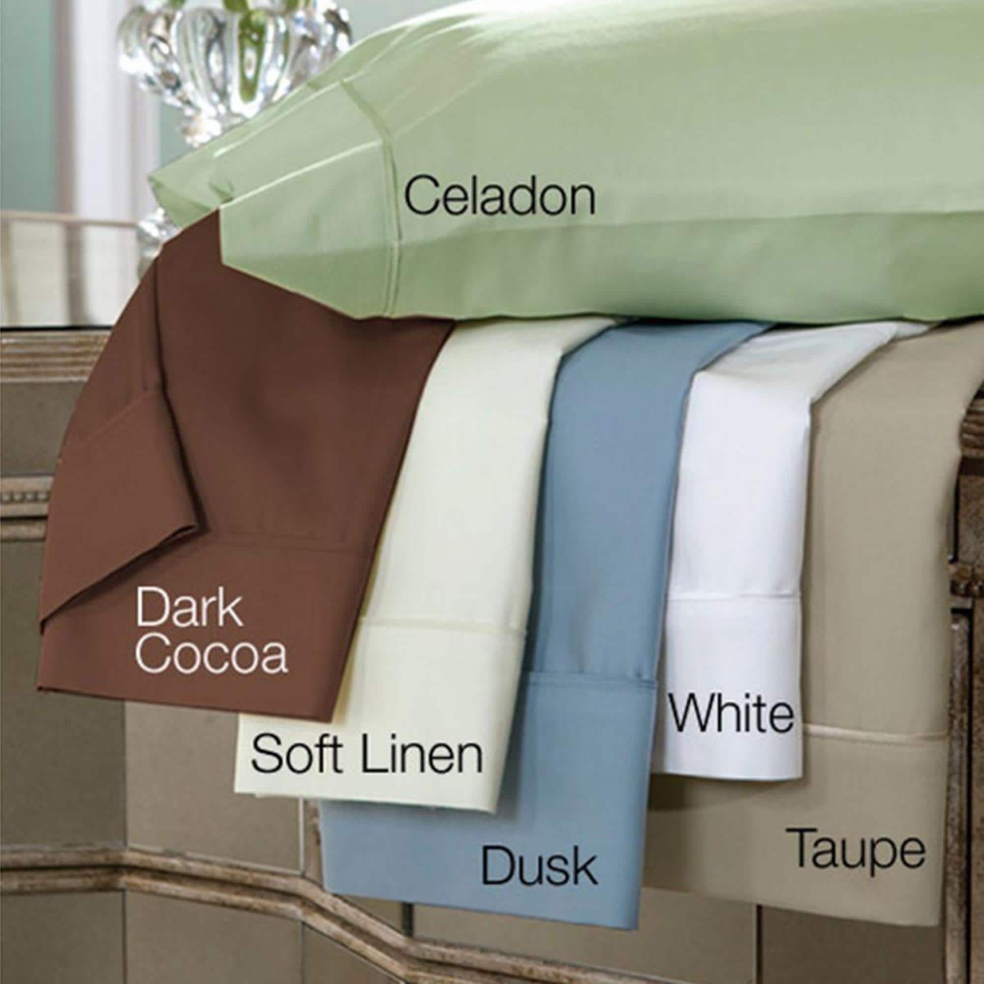 DreamFit Pima Cotton Split King Sheet Set in White Shop NFM