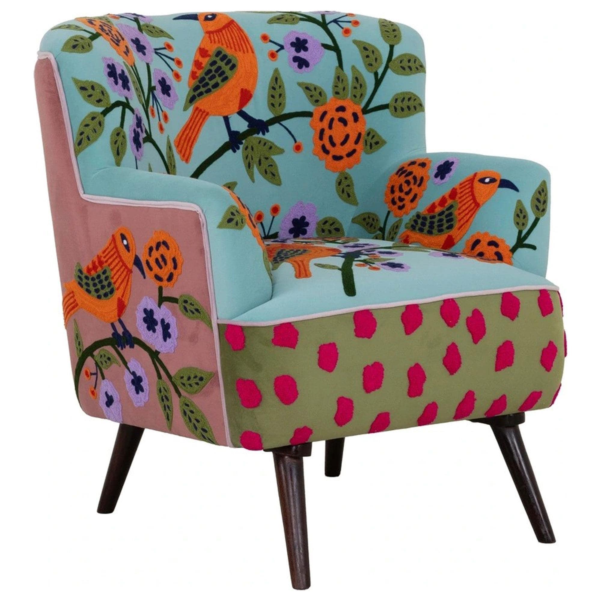 LR Home Matilda Nature Accent Chair in Multicolor