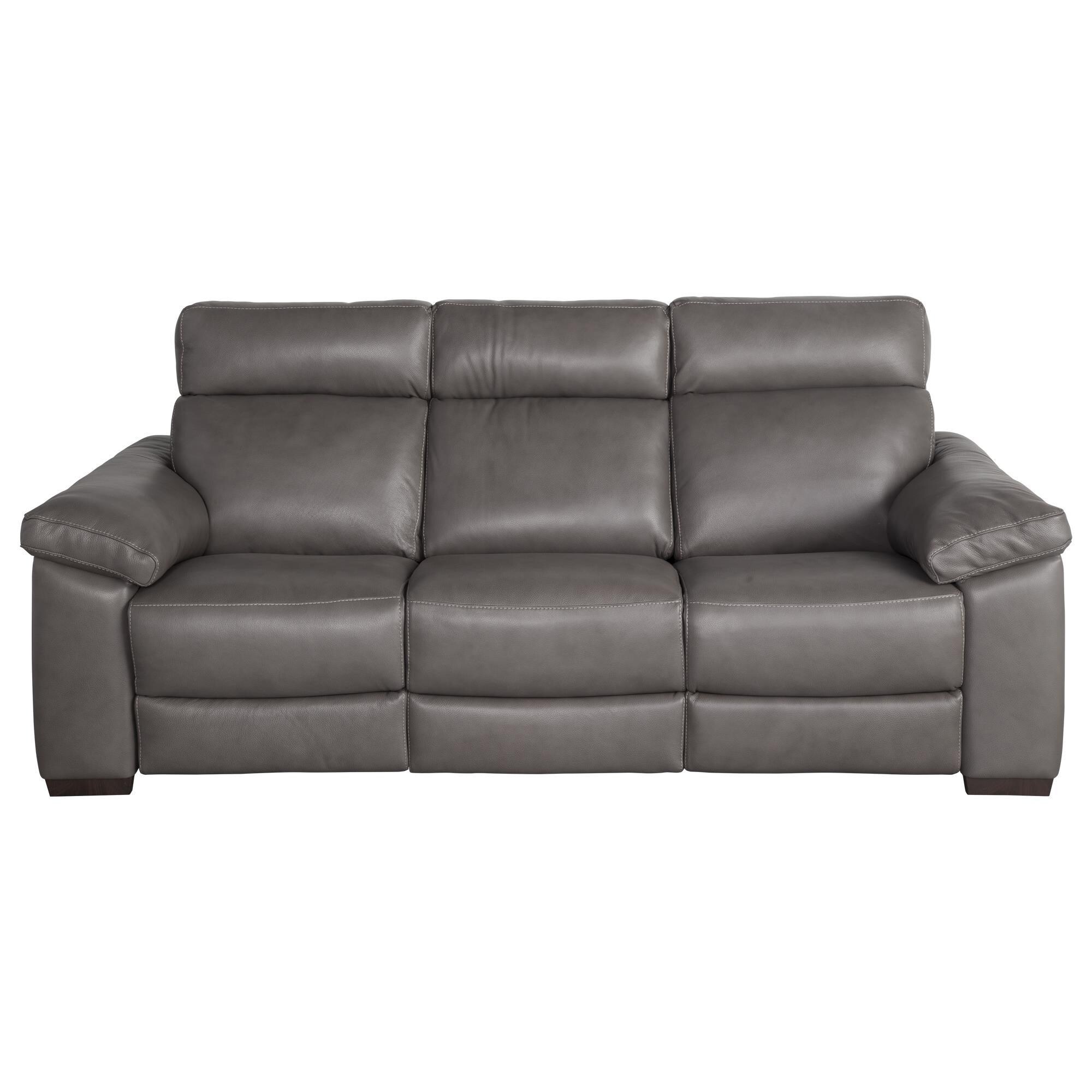 Natuzzi Editions Estremo 88" Leather Sofa with Dual Power Motion in