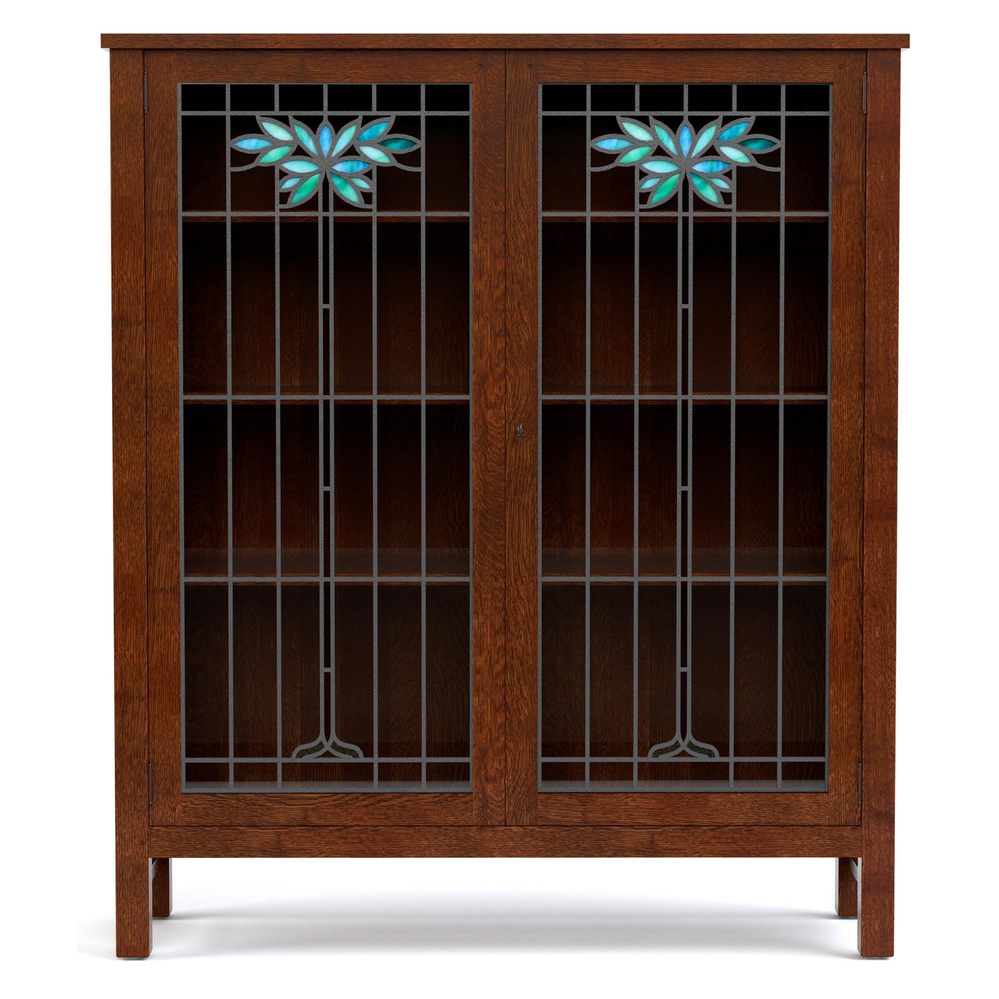 洋書　Stickley Style Slatted Back Bookcase with Six Shelves – Stickley