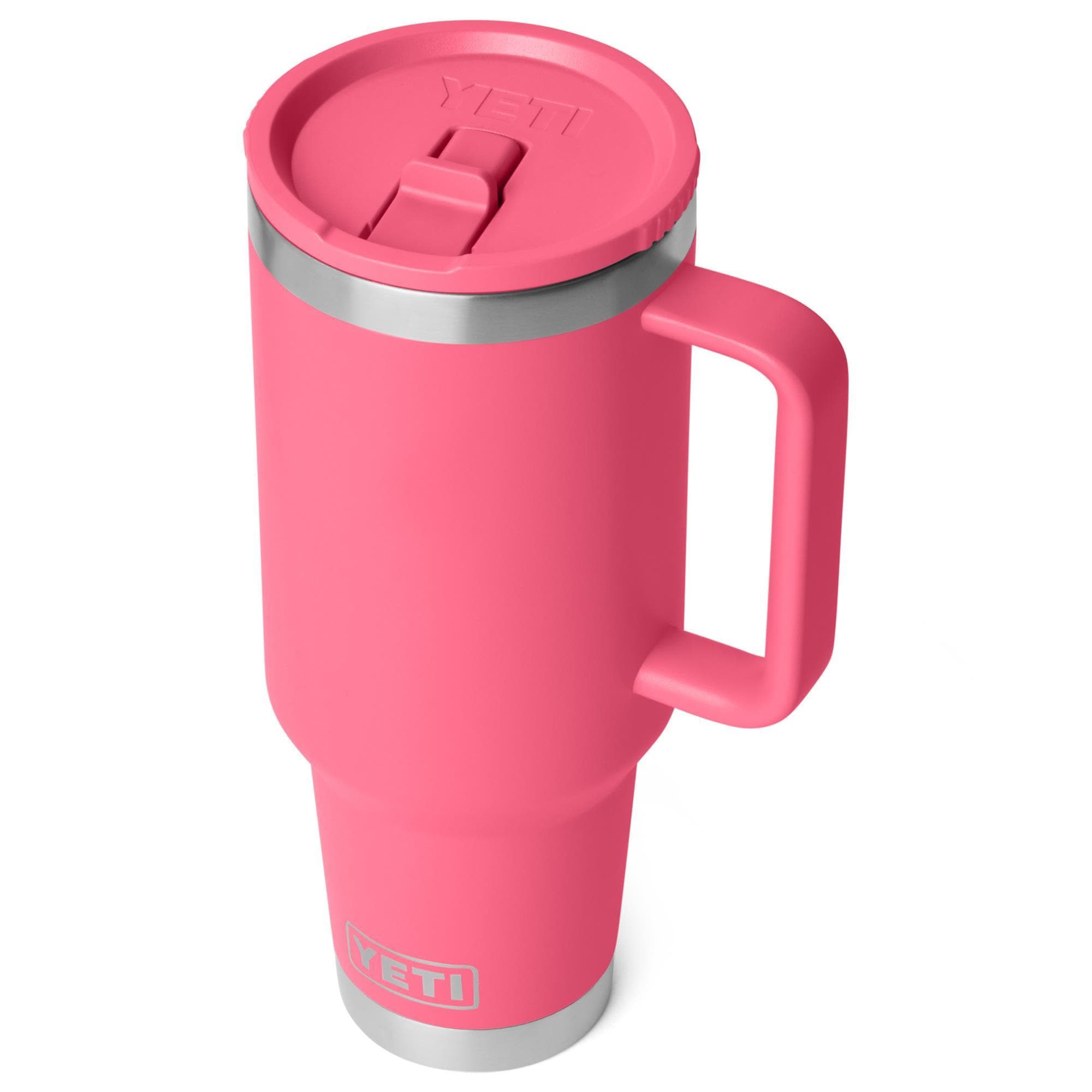 YETI Rambler 40 oz Travel Mug with Flip Straw Lid in Tropic Pink