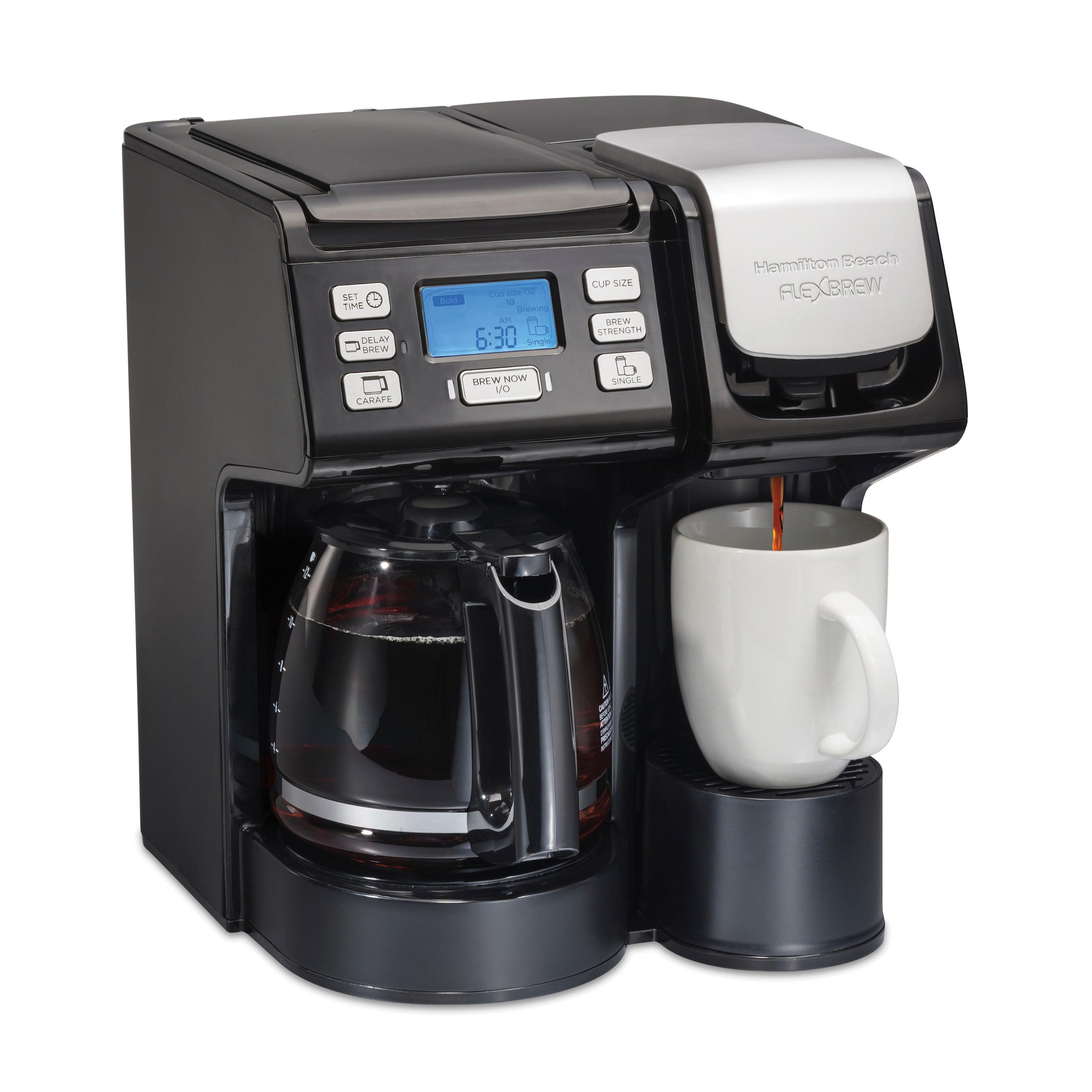 Hamilton Beach 12-Cup FlexBrew Trio Coffee Maker in Black