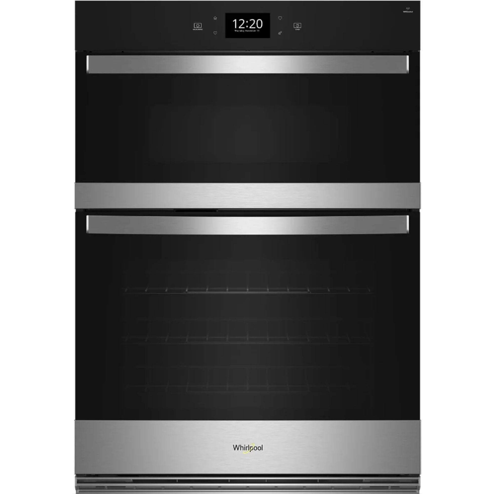 Whirlpool 30" Wall Oven Microwave Combo with Air Fry in Black Stainless