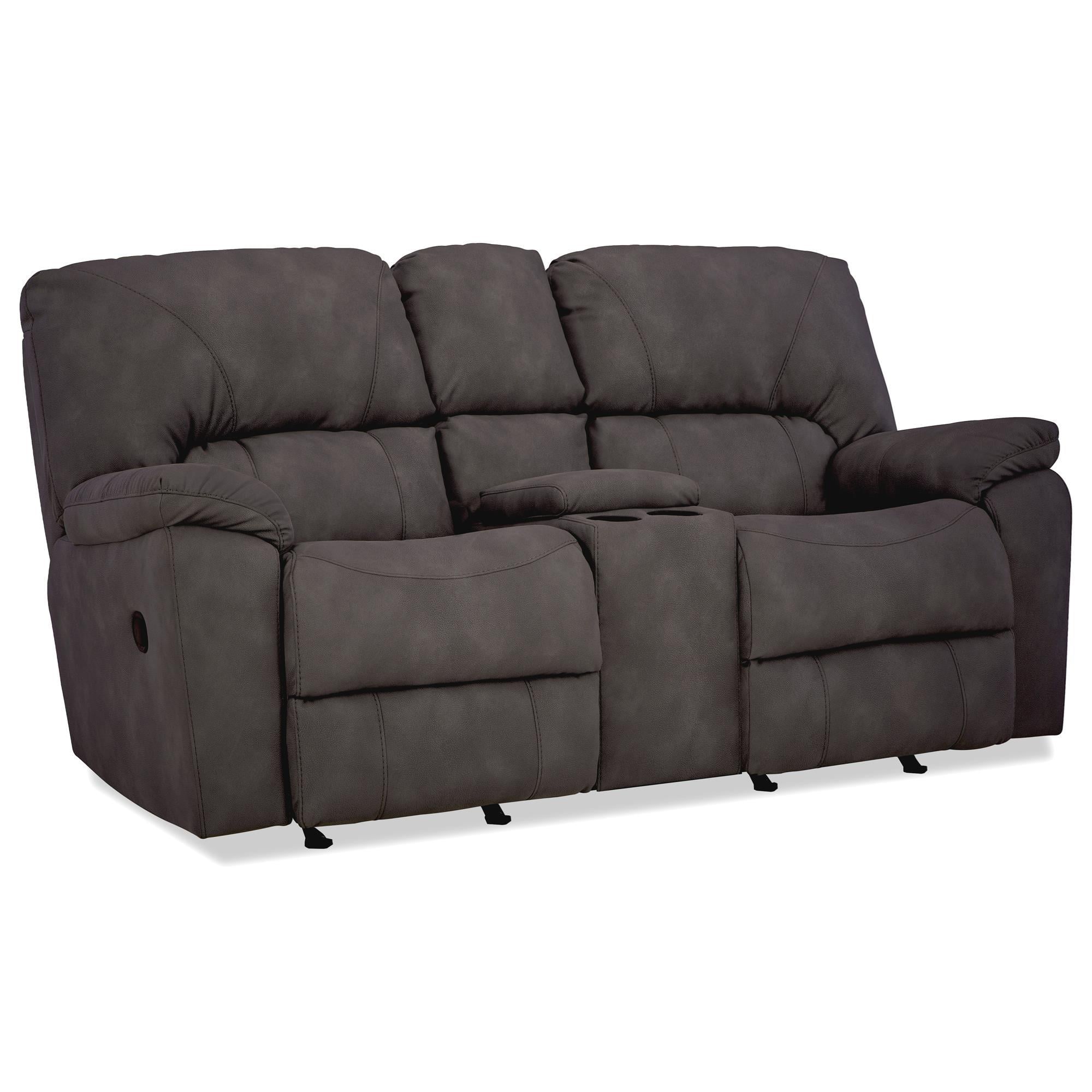 HomeStretch Rhino Manual Reclining Loveseat in Pewter
