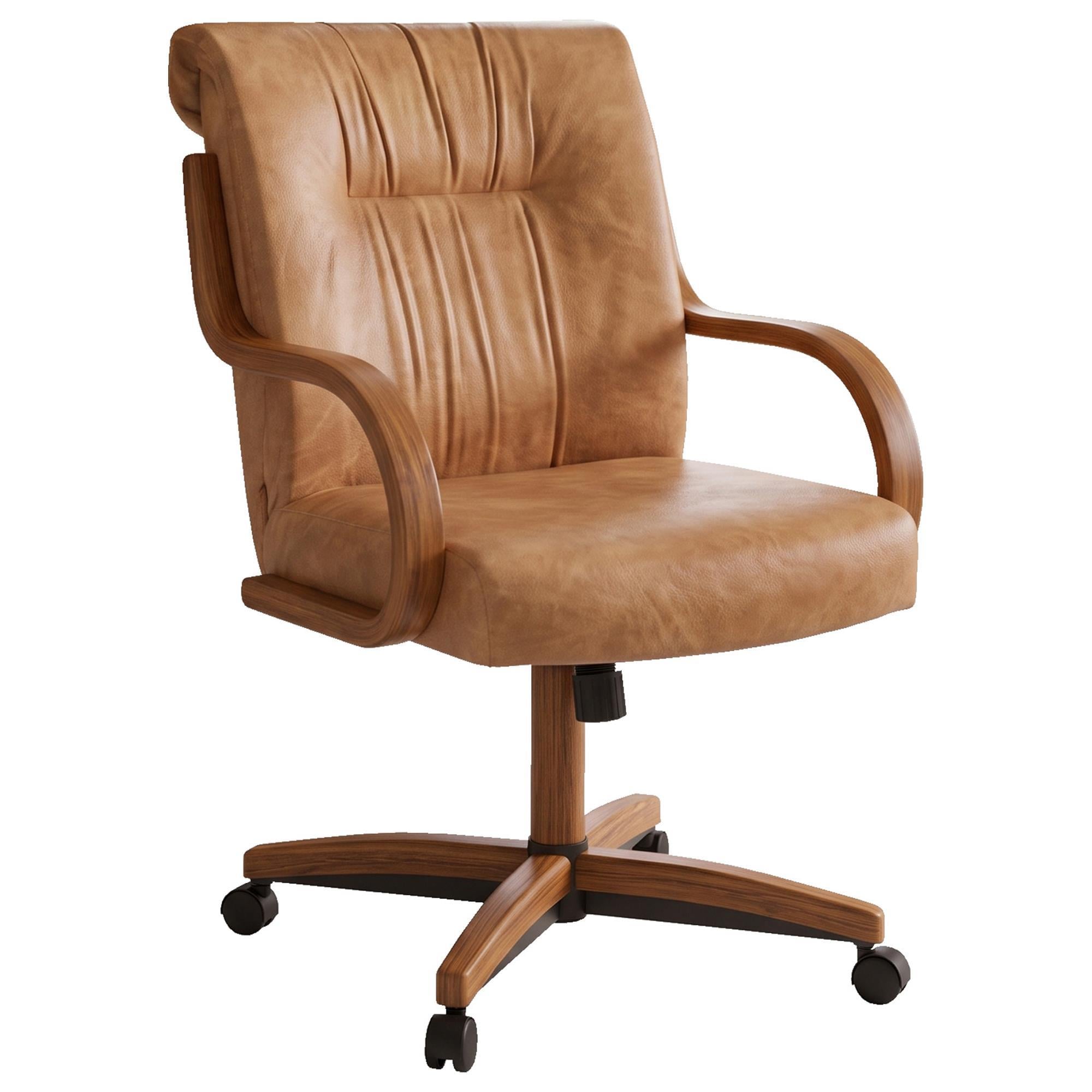 Northrow Denton Swivel Tilt Arm Chair in Cognac