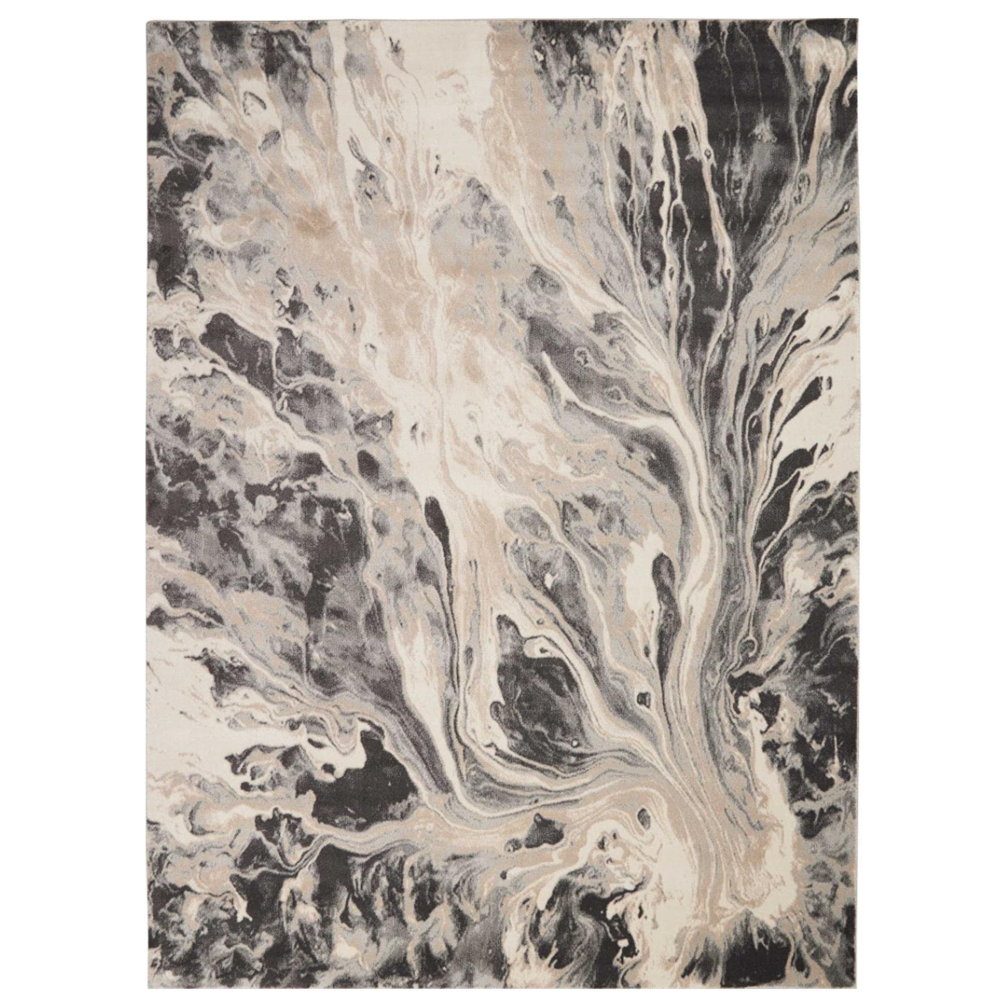 Nourison Elegance 12' x 15' Charcoal, Beige and Cream Area Rug