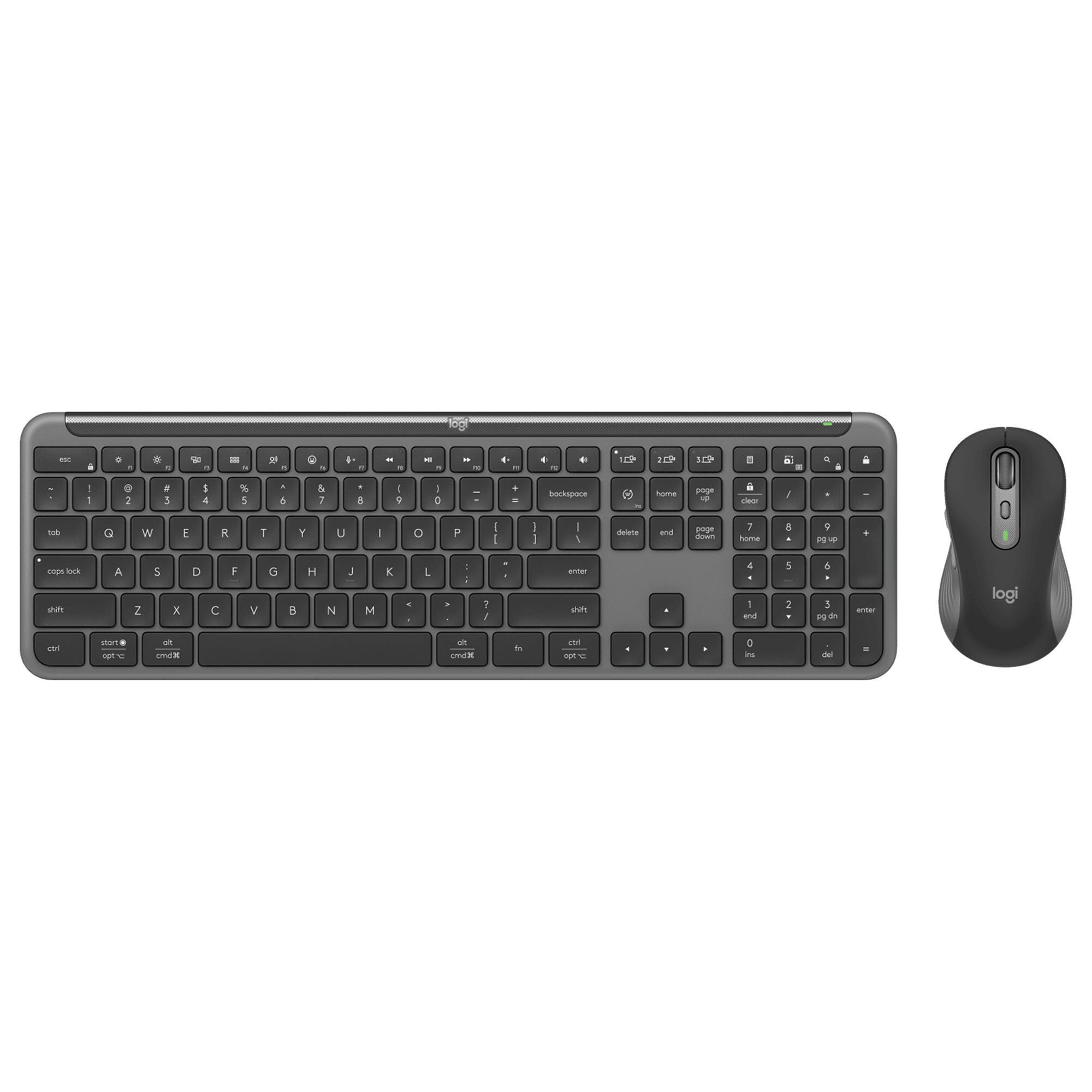 Geekria Combo Draagtas Voor Logitech MK955 / K950 Signature Slim Wireless Keyboard En Mouse - Donkergrijs