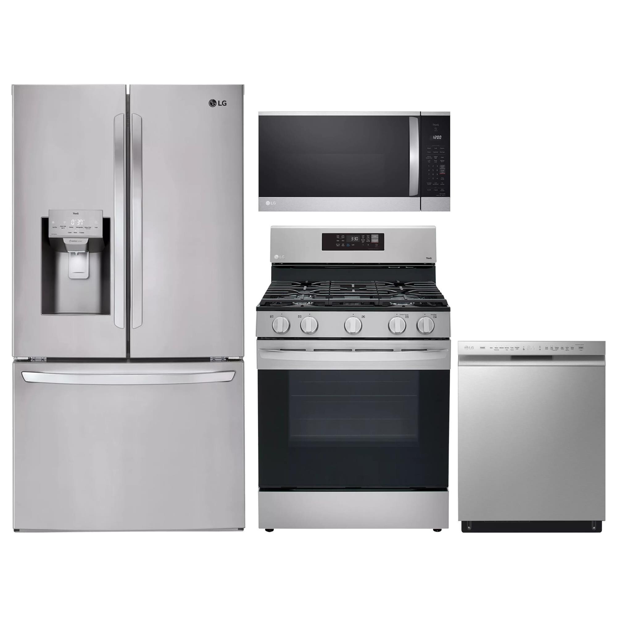 LG 4Piece Kitchen Package with 27.7 Cu. Ft. French Door Refrigerator