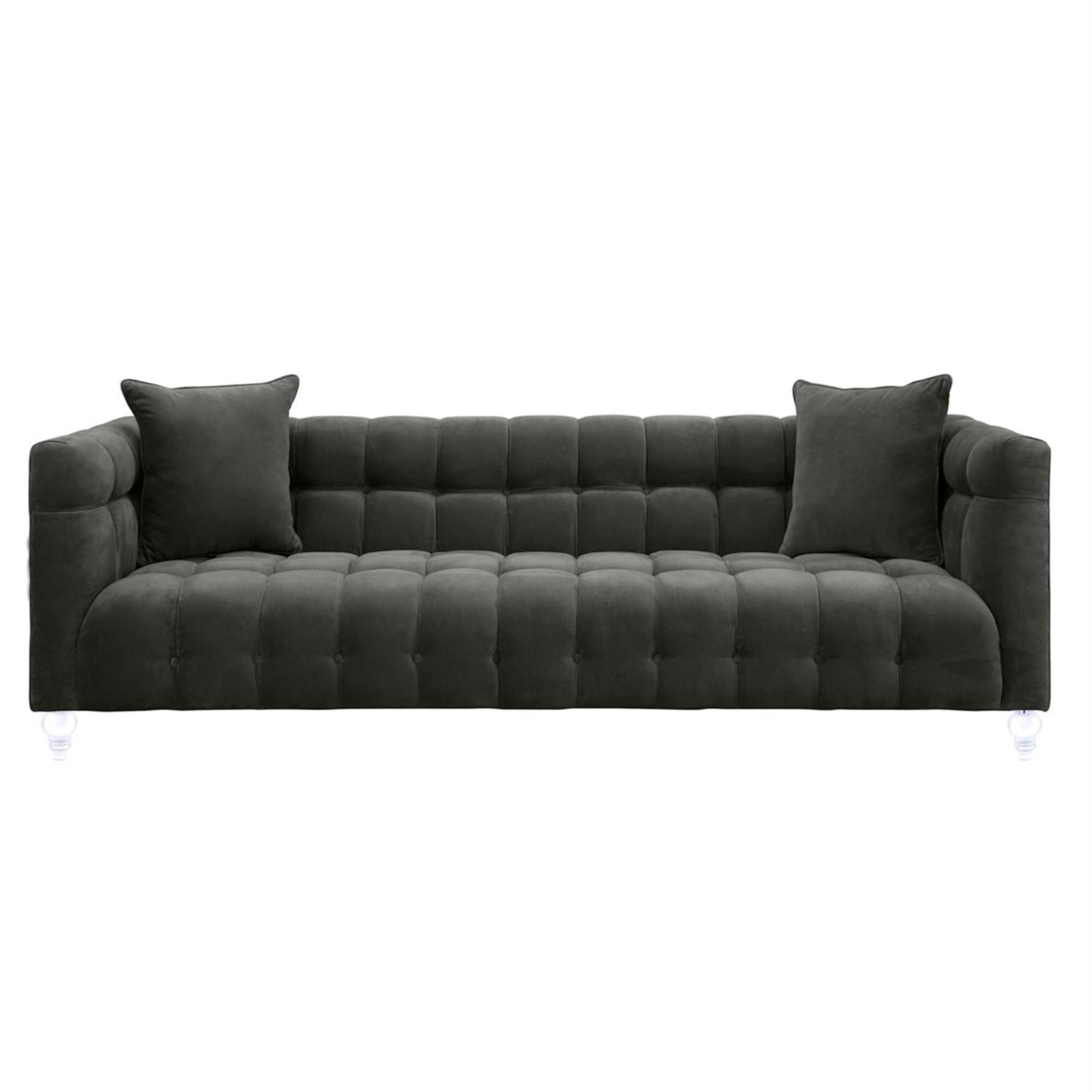 Tov Furniture Bea Sofa in Grey Velvet NFM