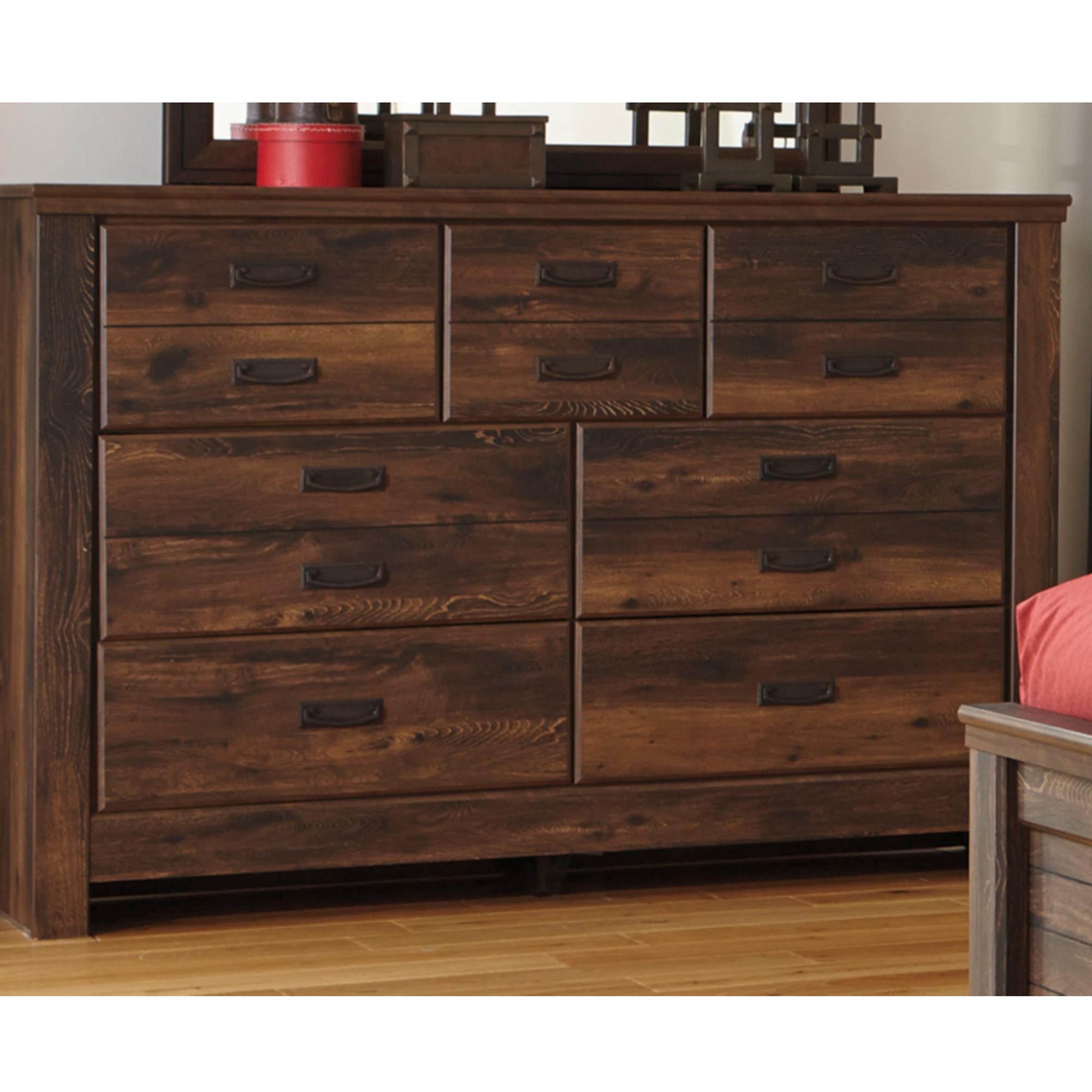 Signature Design by Ashley Quinden 7 Drawer Dresser in Dark Brown