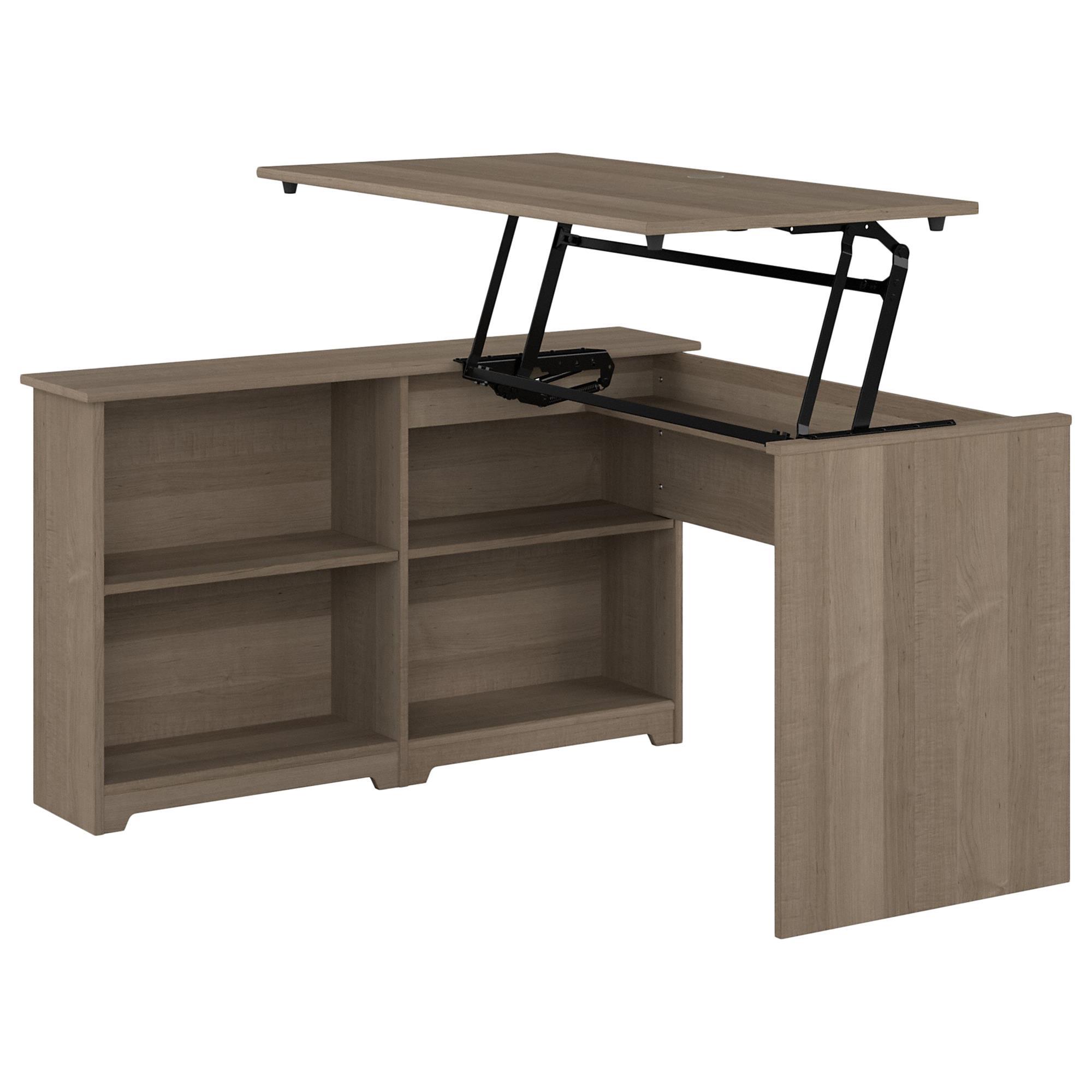 Bush Cabot 52" Sit to Stand Corner Desk in Ash Gray NFM