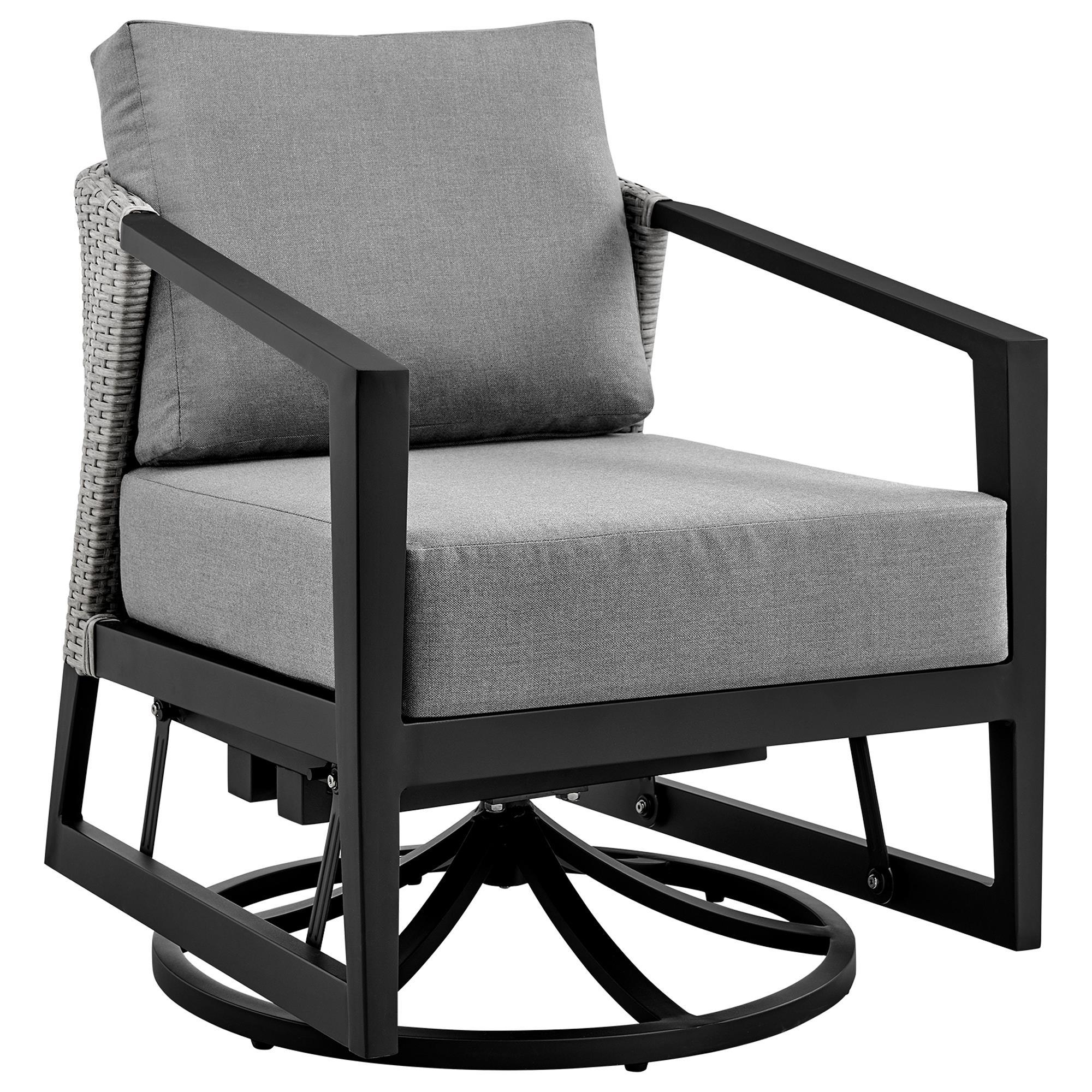 Blue River Aileen Patio Swivel Lounge Chair in Dark Grey Shop NFM