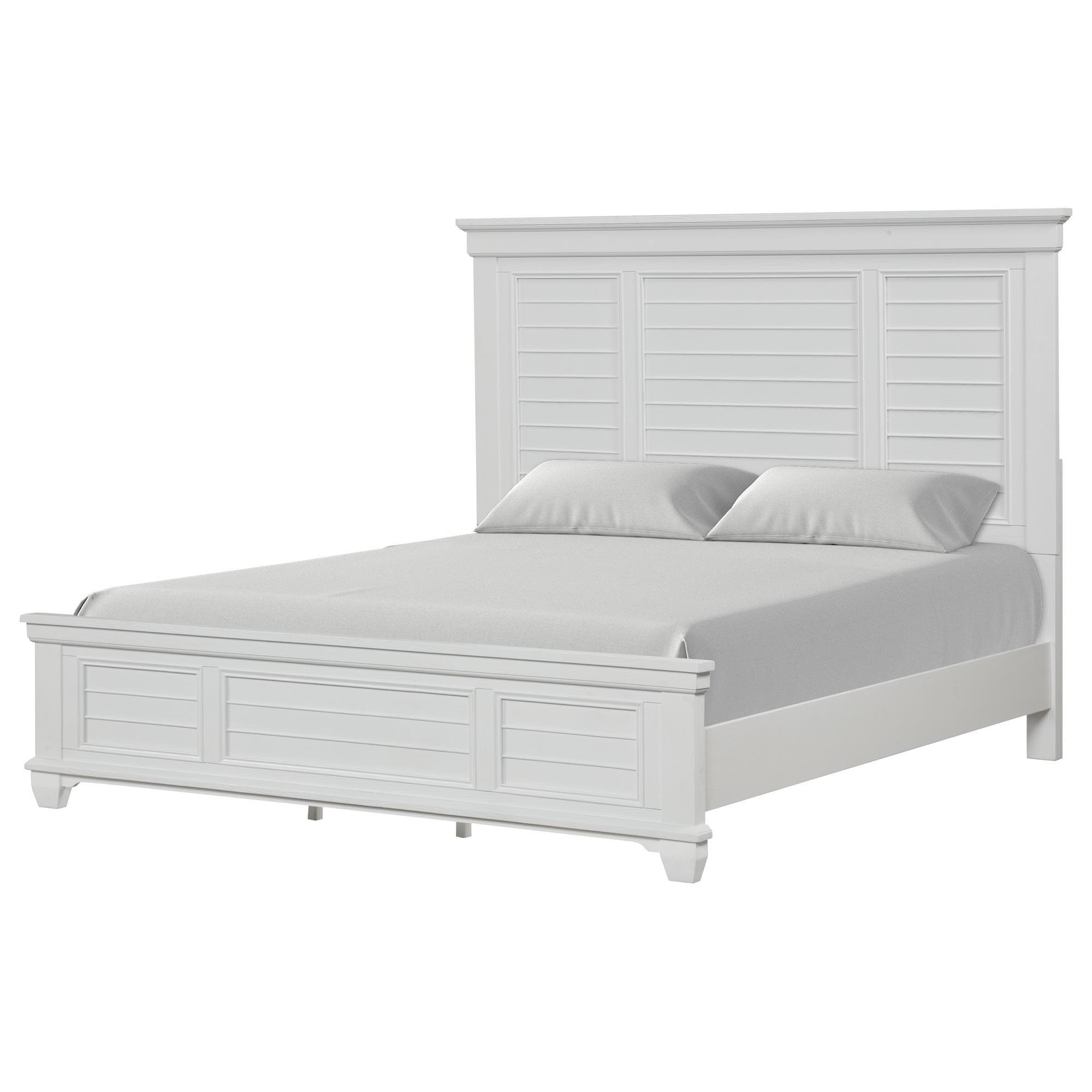 New Heritage Jamestown King Bed in White Brushed