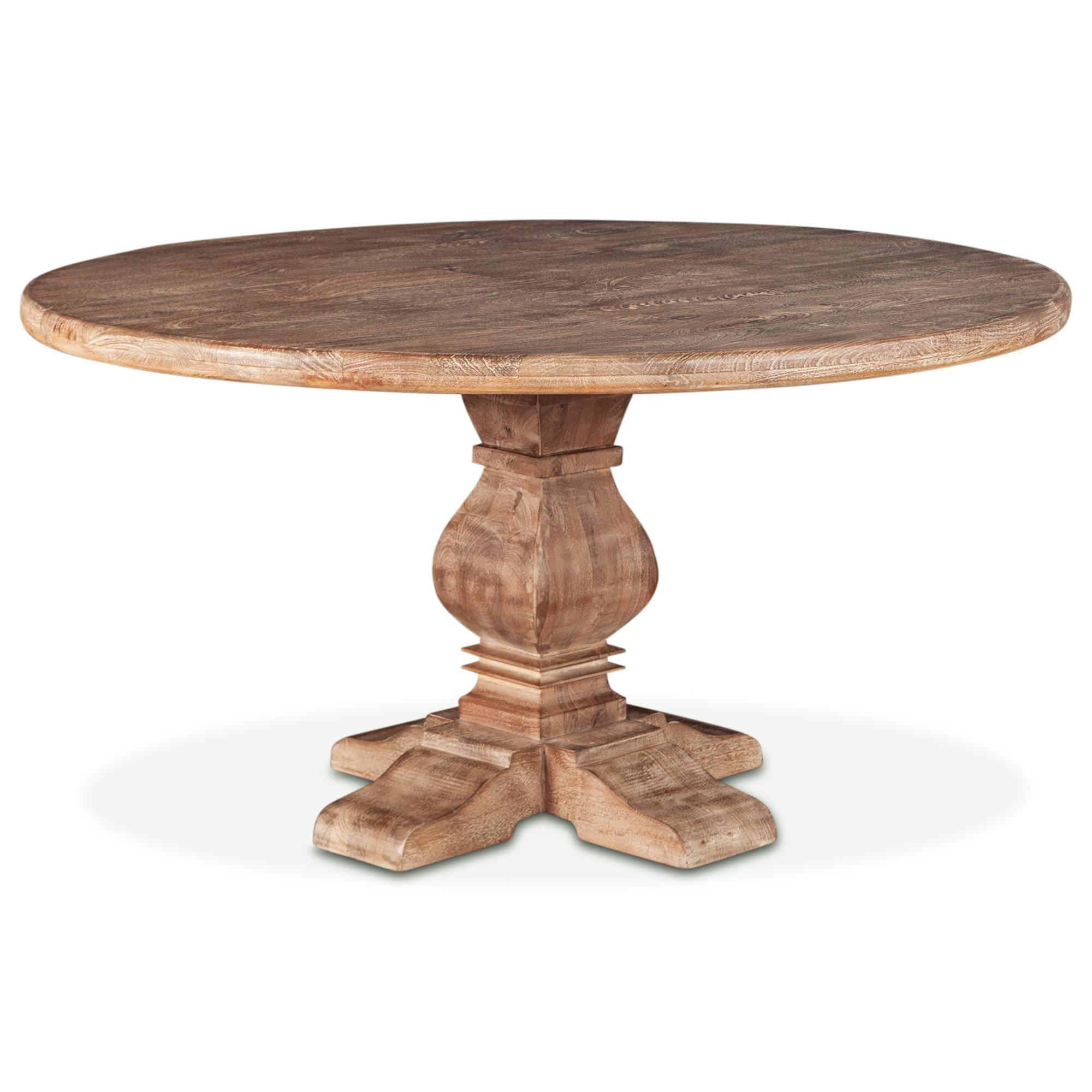 Home Trends & Design San Rafael 54" Round Dining Table in Antique Oak