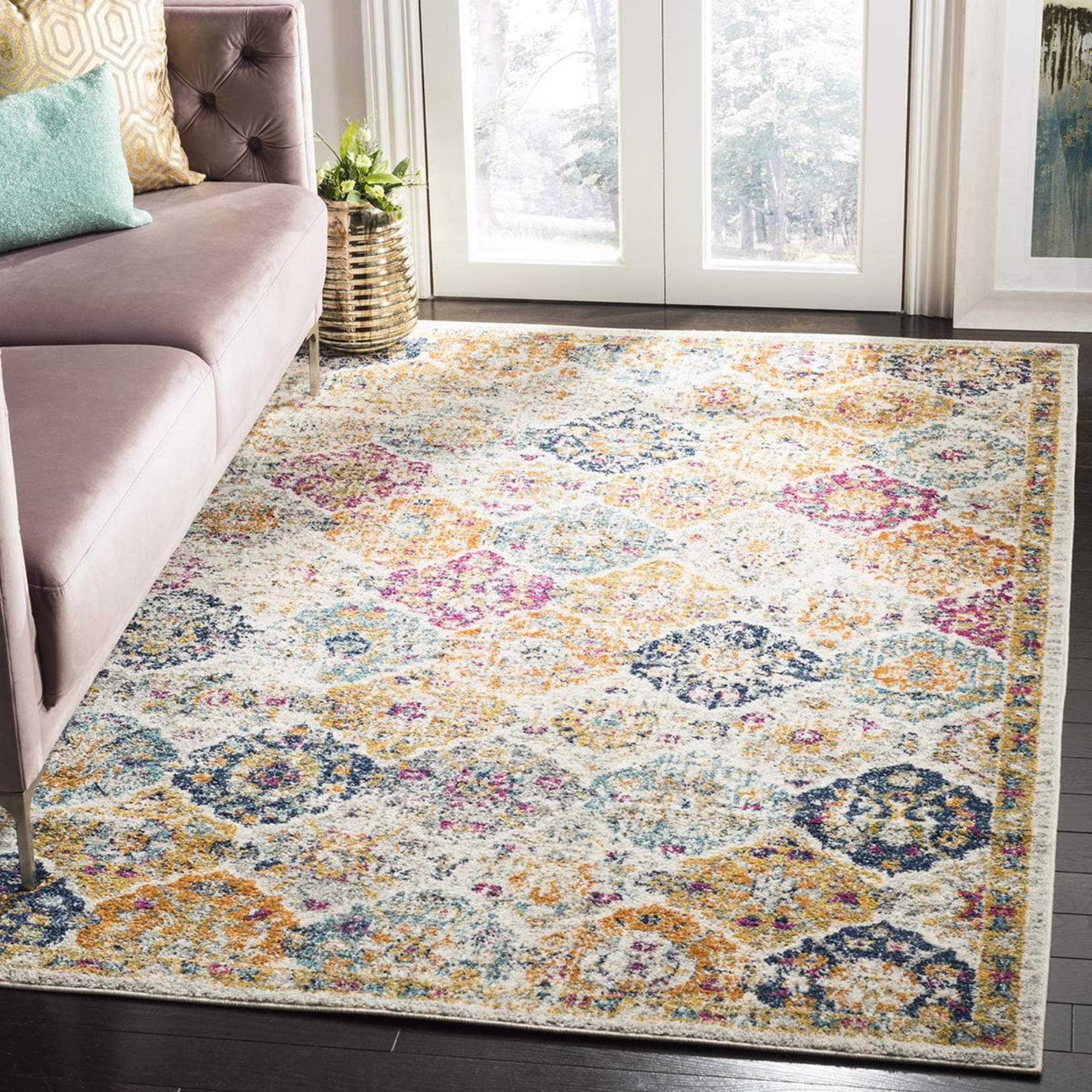 Safavieh Madison MAD611B4 4' x 6' Cream/Multi Area Rug NFM