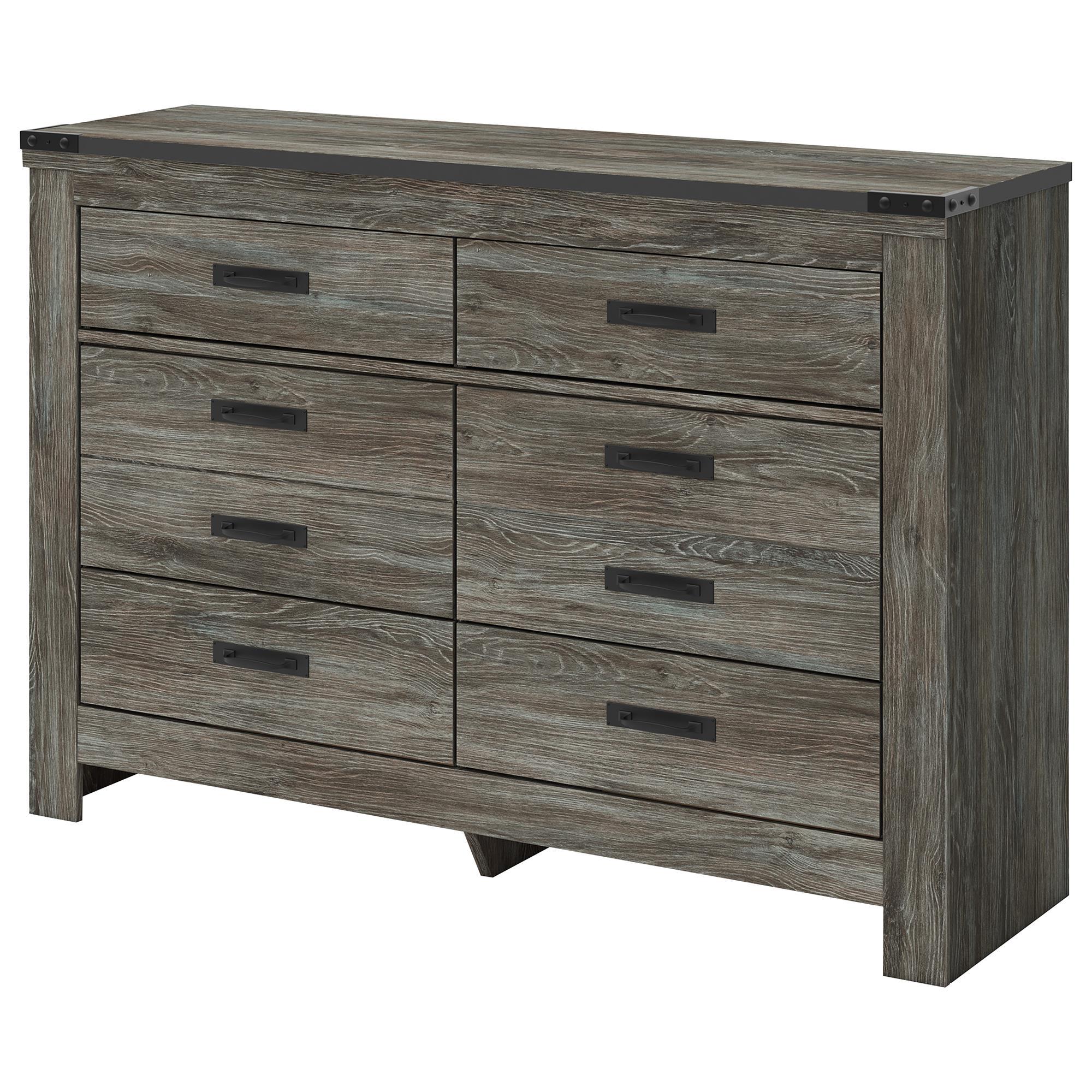 Ashley Frandern 6-Drawer Dresser in Rustic Warm Gray
