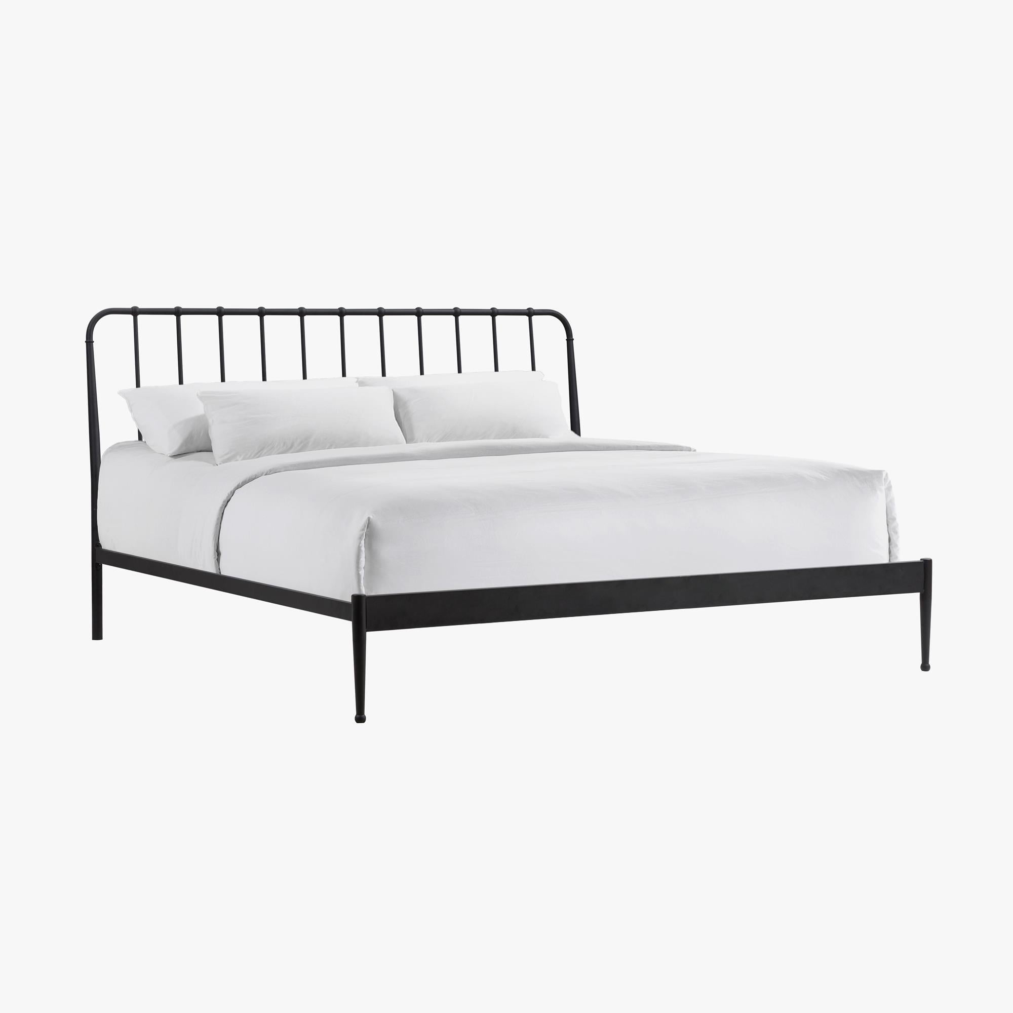 Hawthorne Furniture Farmhouse Queen Metal Panel Bed in Matte