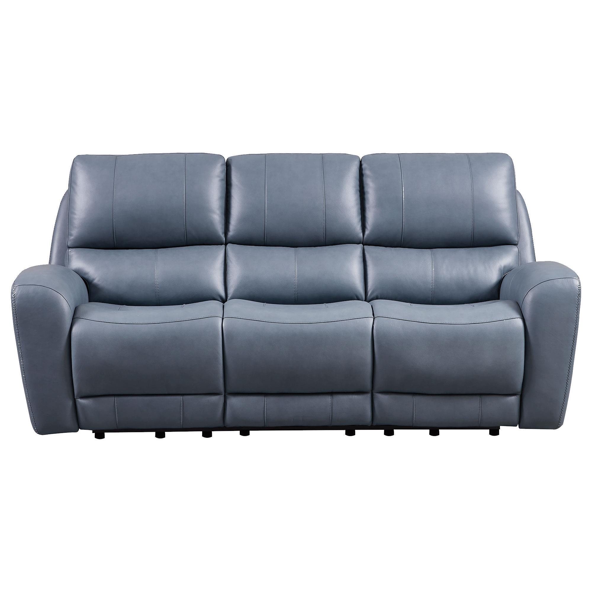 Italiano Furniture Cambria Power Reclining Sofa with Power Headrests in Blue Shop NFM
